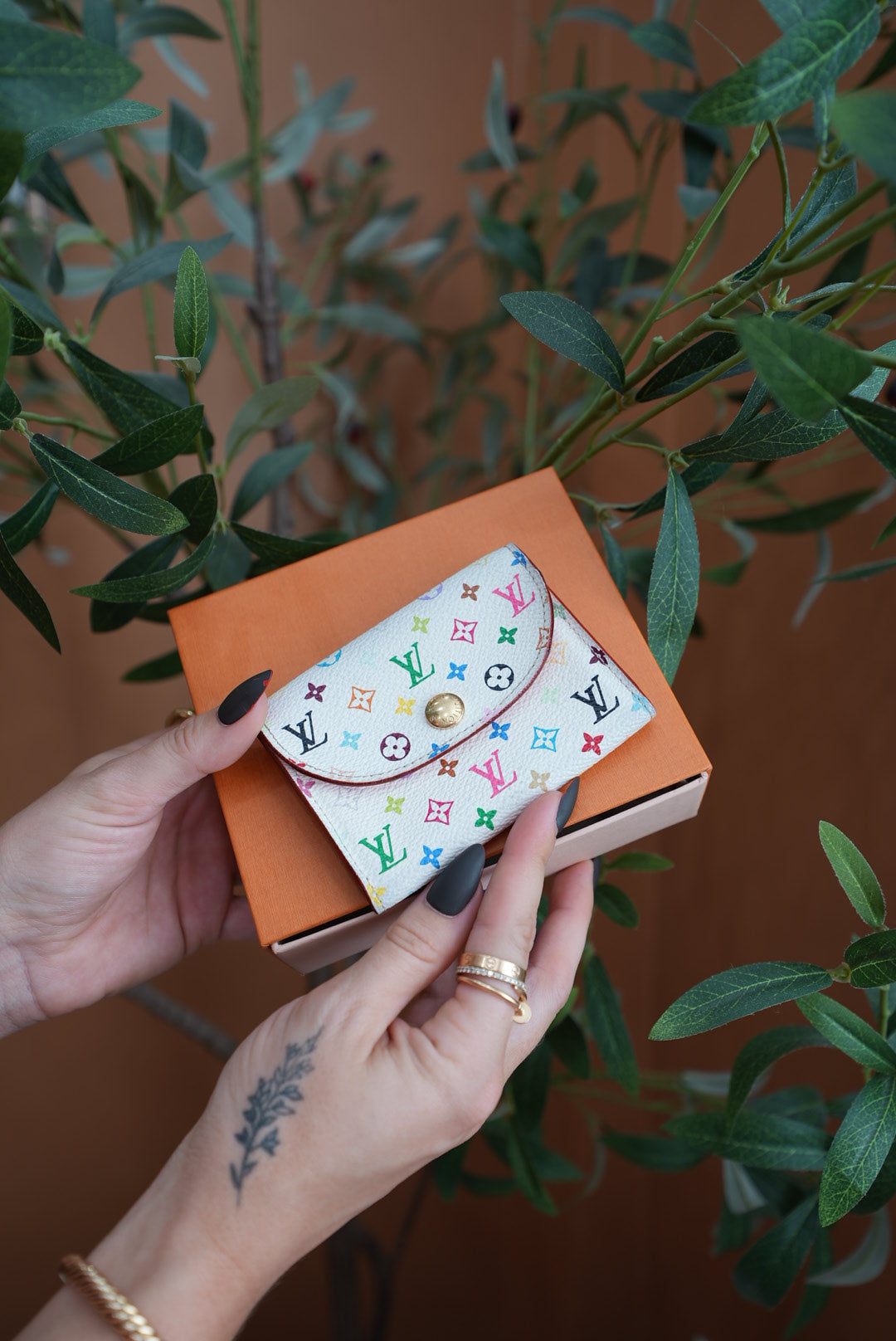 Louis Vuitton White Multicolore & Pink Monogram  Card Case