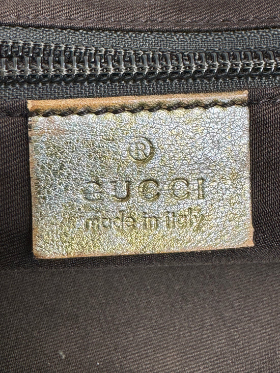 Gucci Beige Canvas Sherry Line Hand Bag