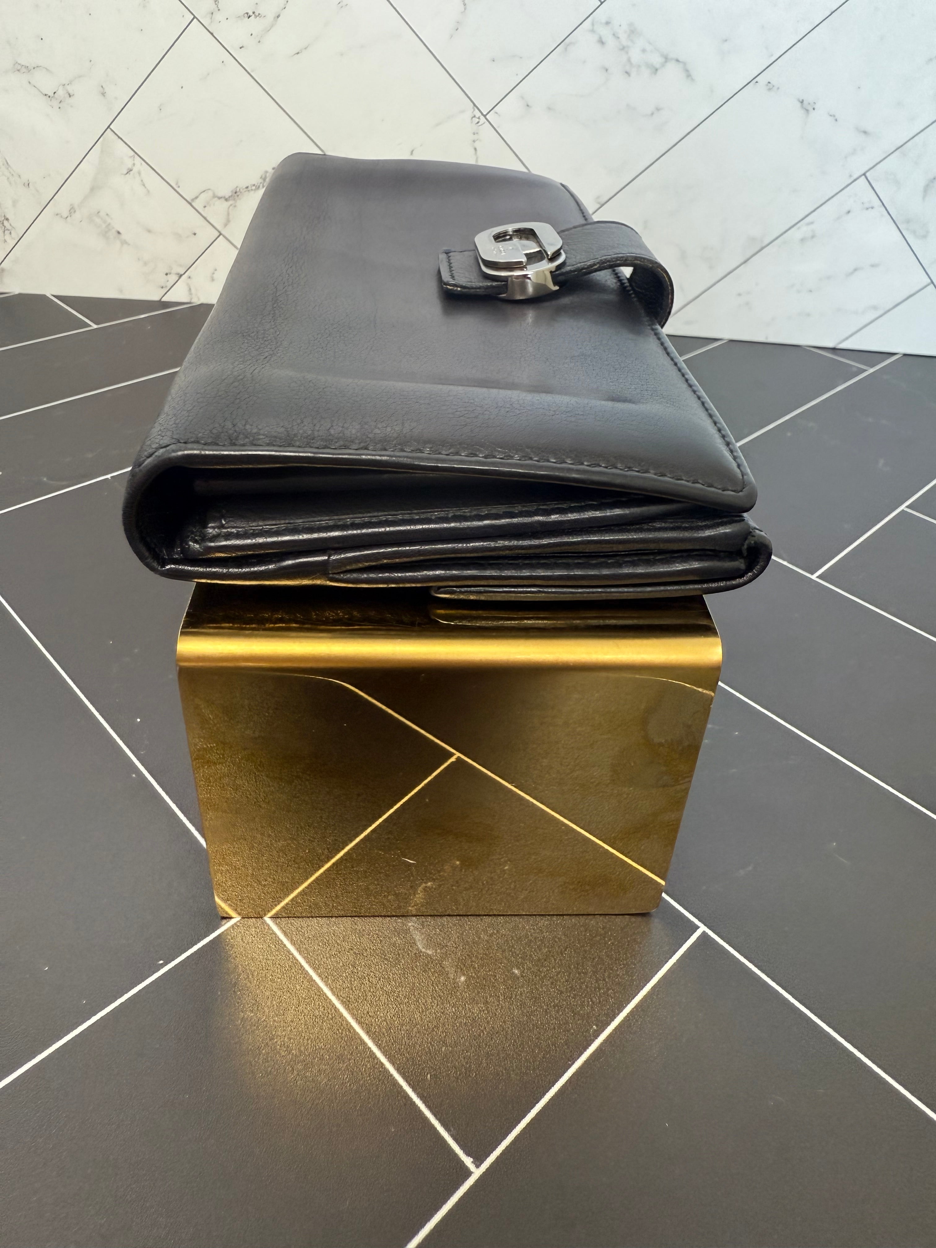 Gucci Black Leather Long Wallet