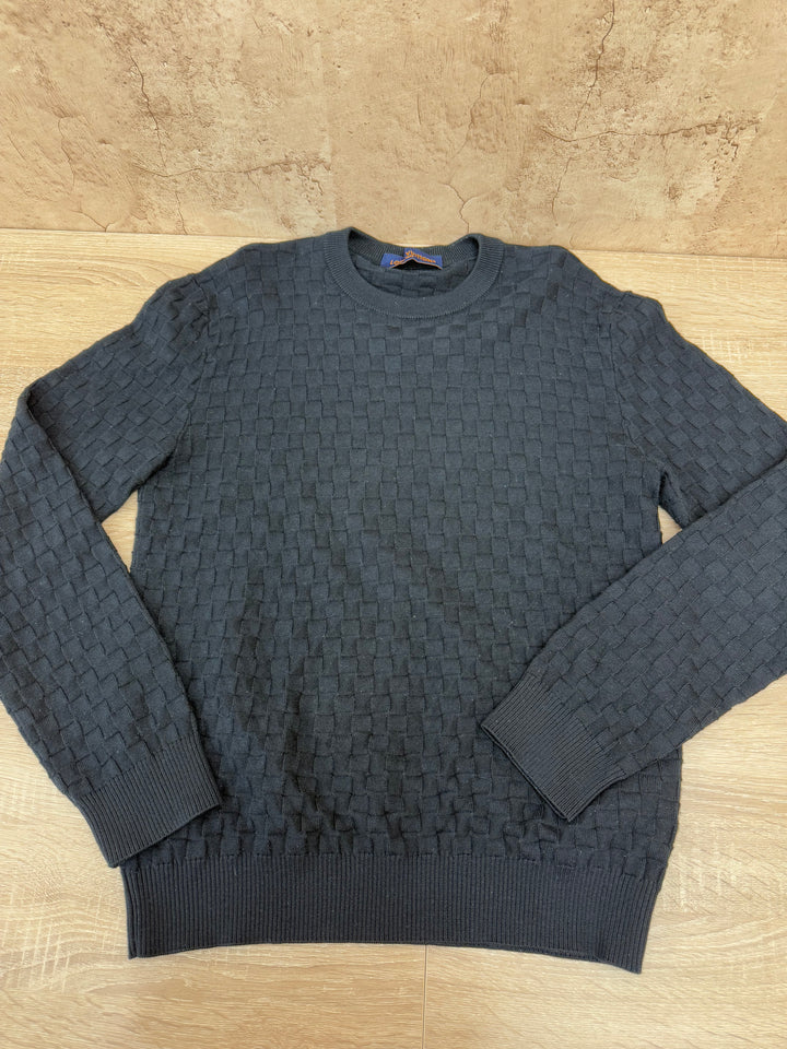 Louis Vuitton Black Damier Signature Crewneck Size Large