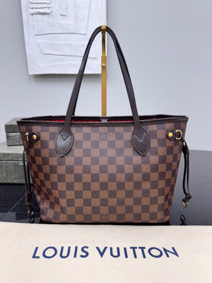 *DONS DROP*  Louis Vuitton Damier Ebene & Red Neverfull PM