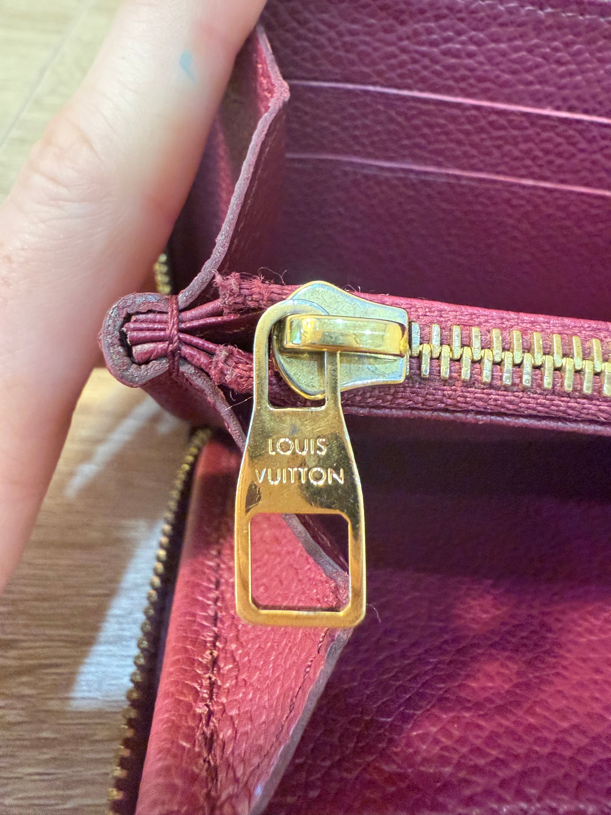 Louis Vuitton Wine Monogram Empreinte Zippy Wallet