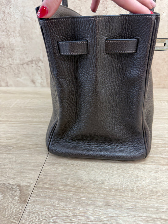 Hermes Dark Brown Clemence Leather Birkin 35