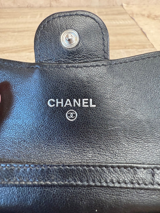 Chanel Black Lambskin Mini Wallet on a Chain