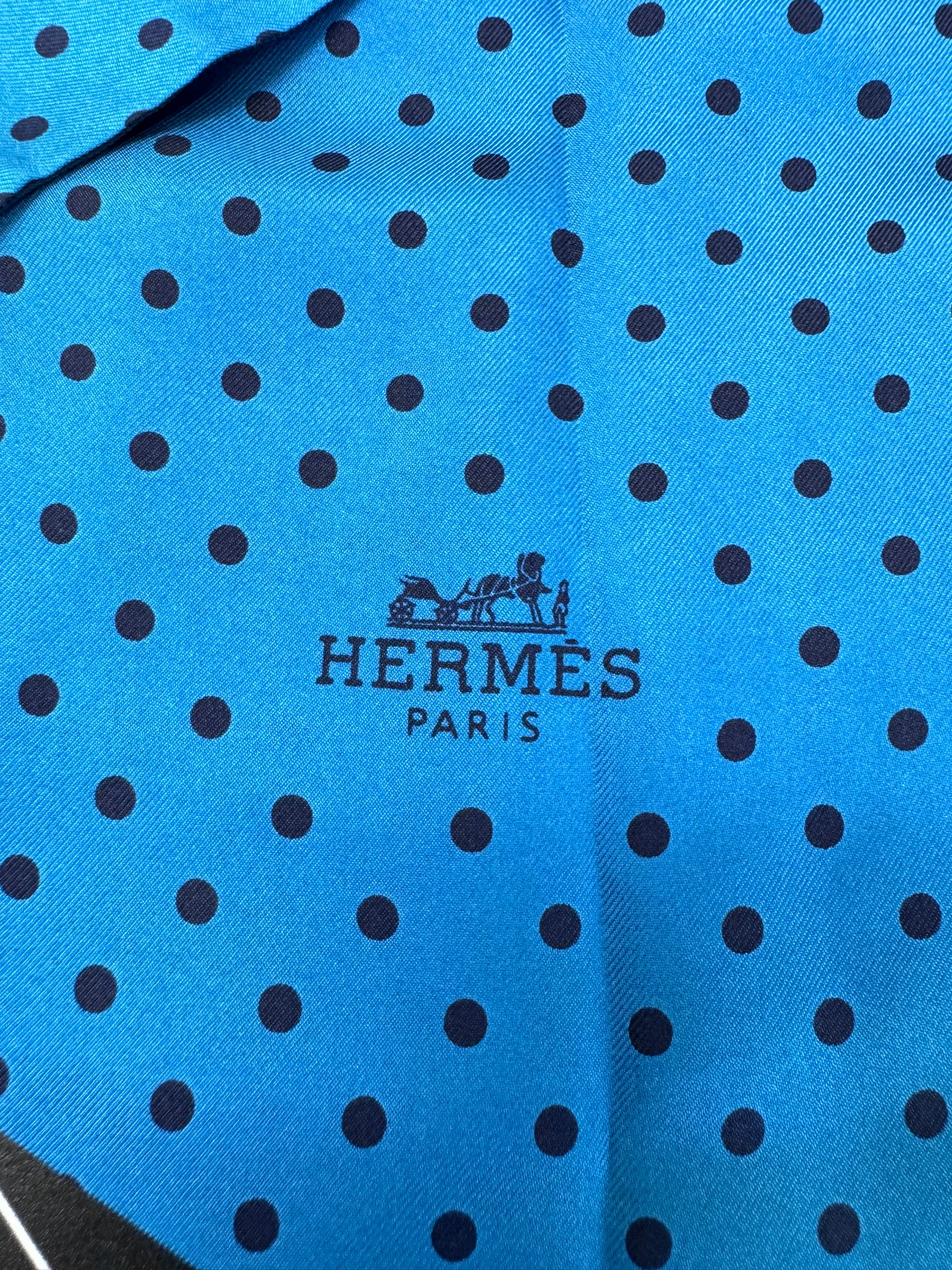 Hermes Blue Reversible Scarf