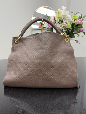 Louis Vuitton Taupe Monogram Empreinte Leather Artsy Handbag