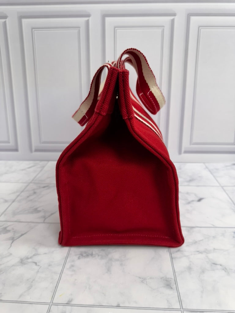 Hermes Red Canvas Bora Bora Tote Bag