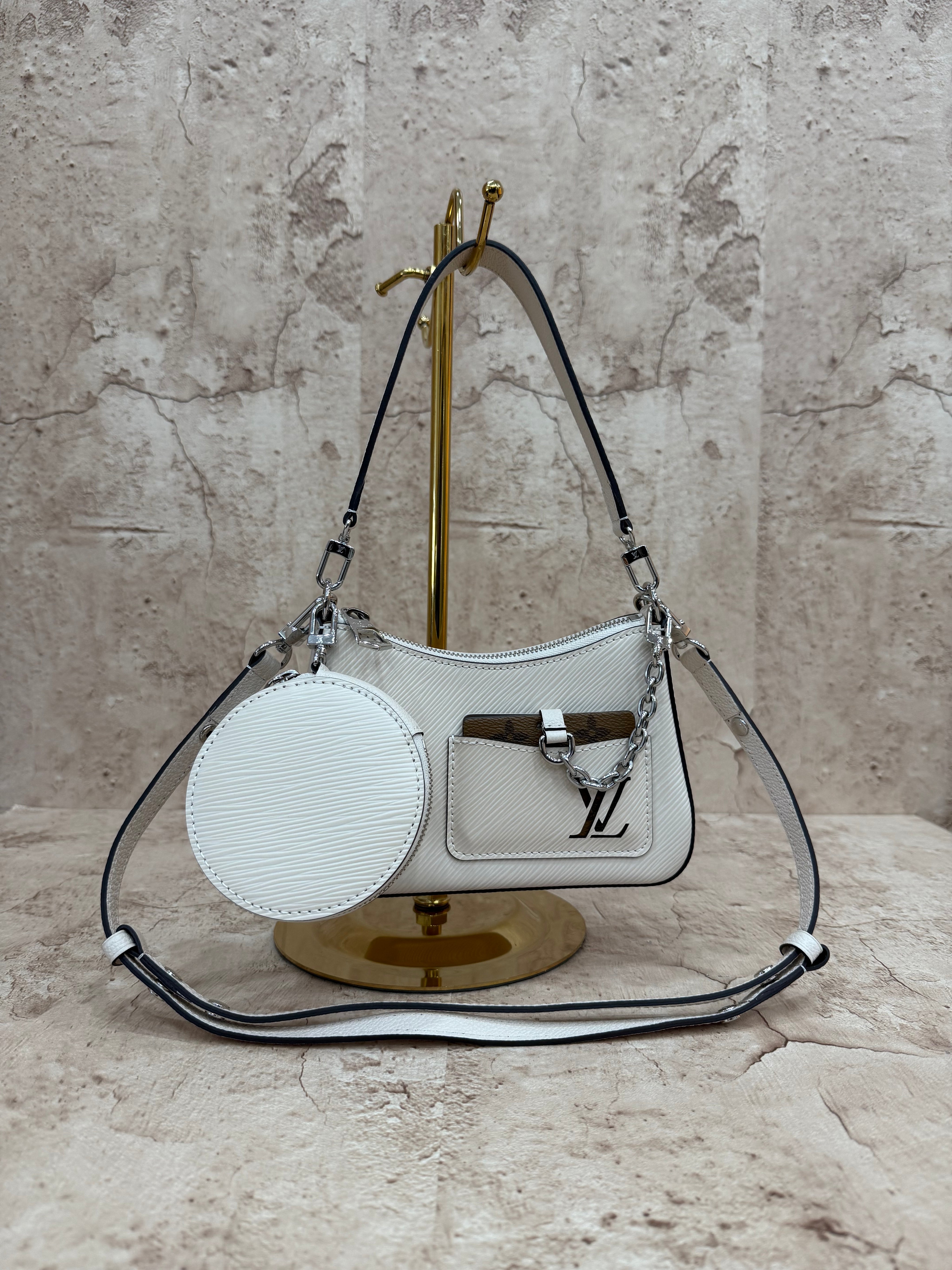 BRAND NEW Louis Vuitton Ivory Epi Marellini Crossbody Bag