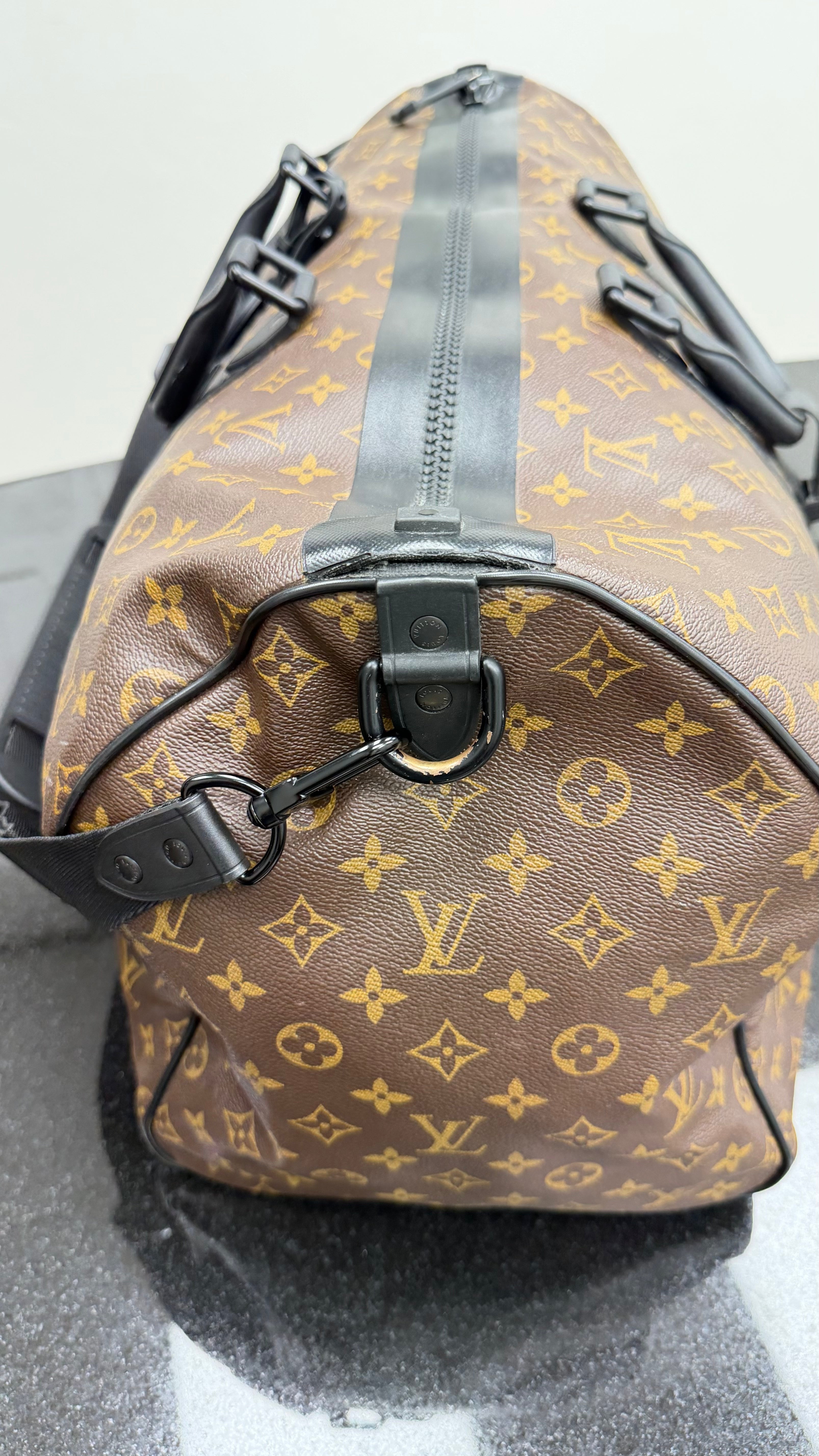 Louis Vuitton Monogram Waterproof Keepall Bandouliere 55