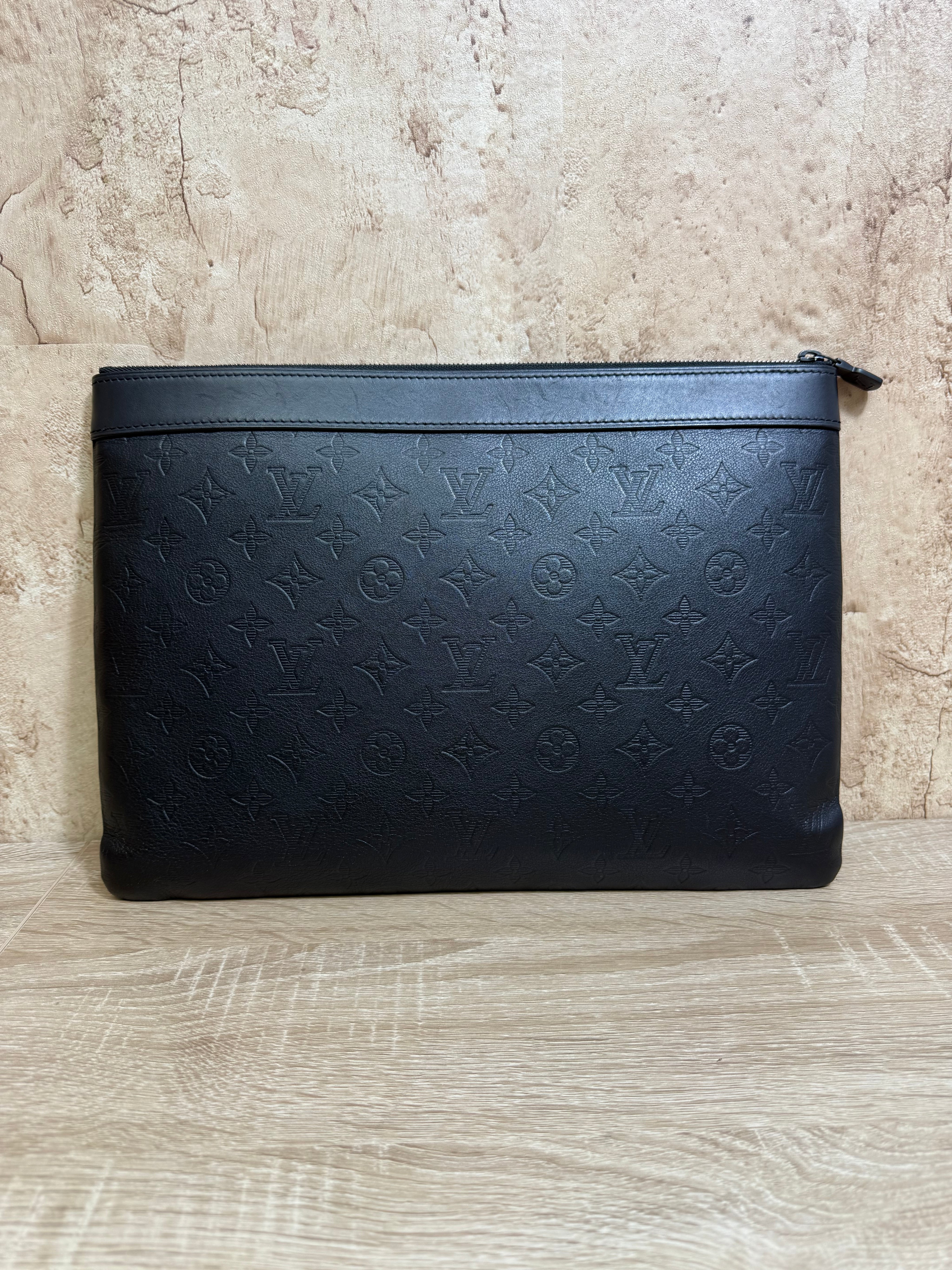 Louis Vuitton Black Shadow Leather Document Holder