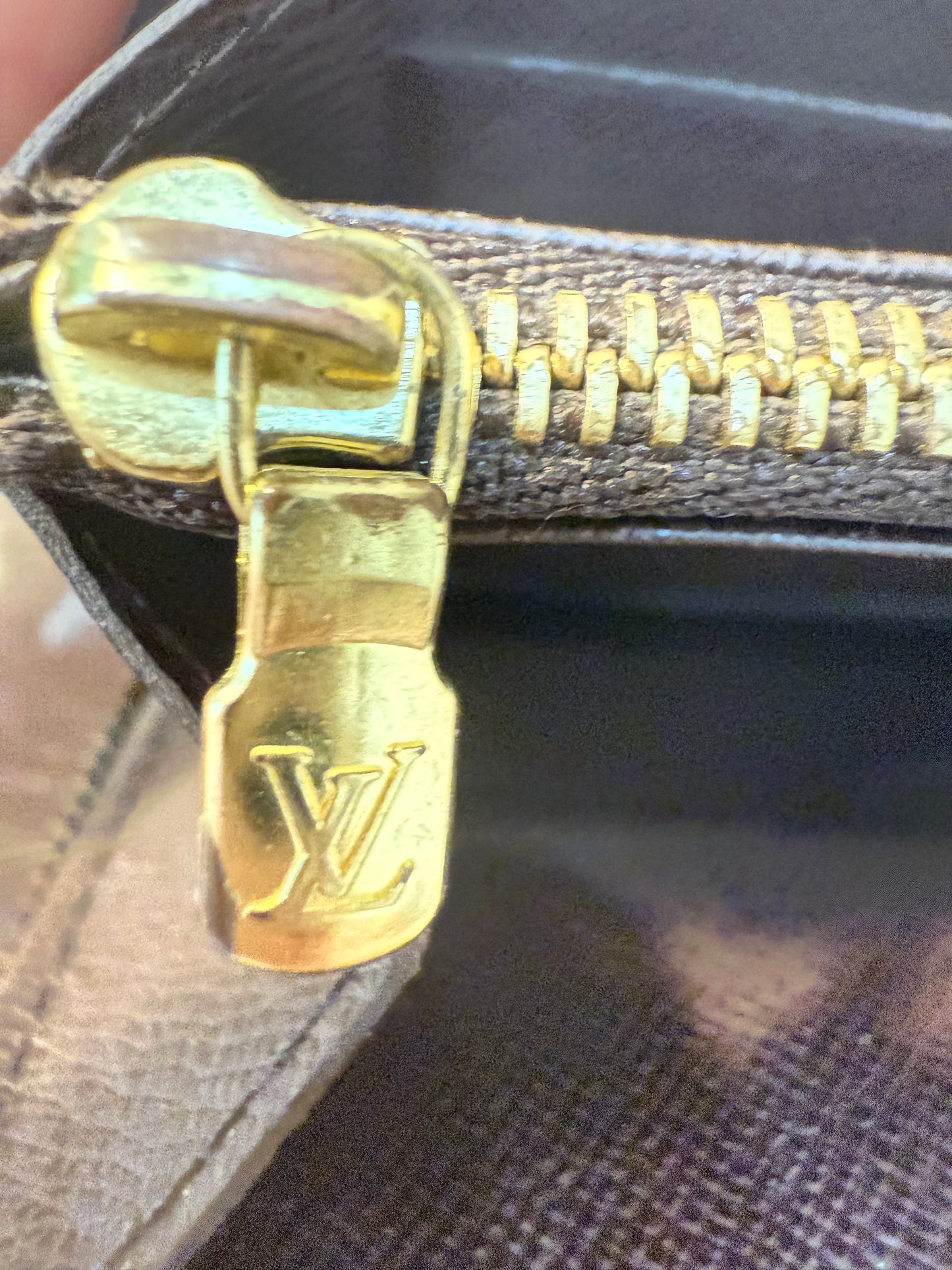 Louis Vuitton Brown Monogram Mini Lin Zippy Wallet