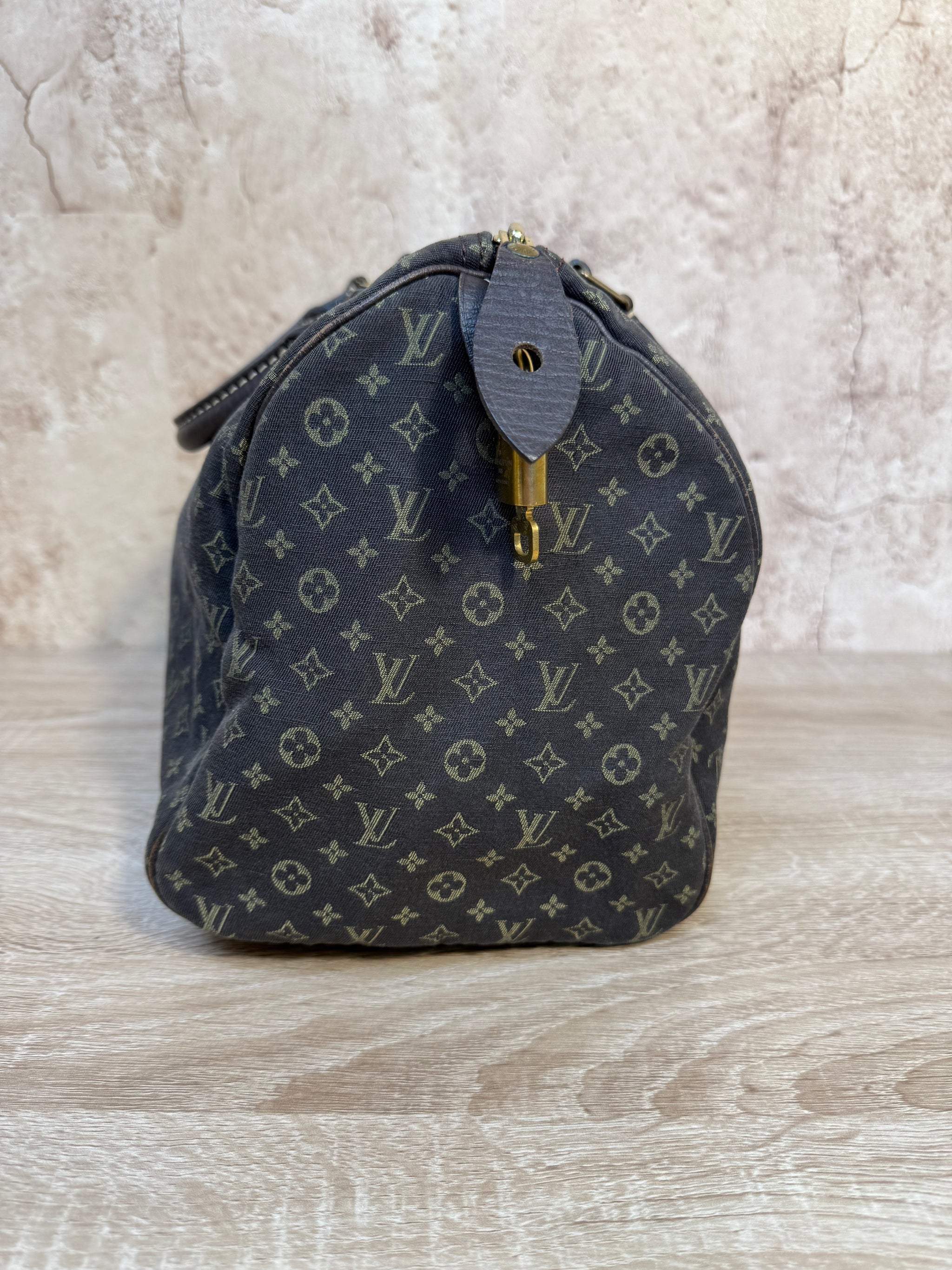 Louis Vuitton Brown Mini Lin Speedy 30