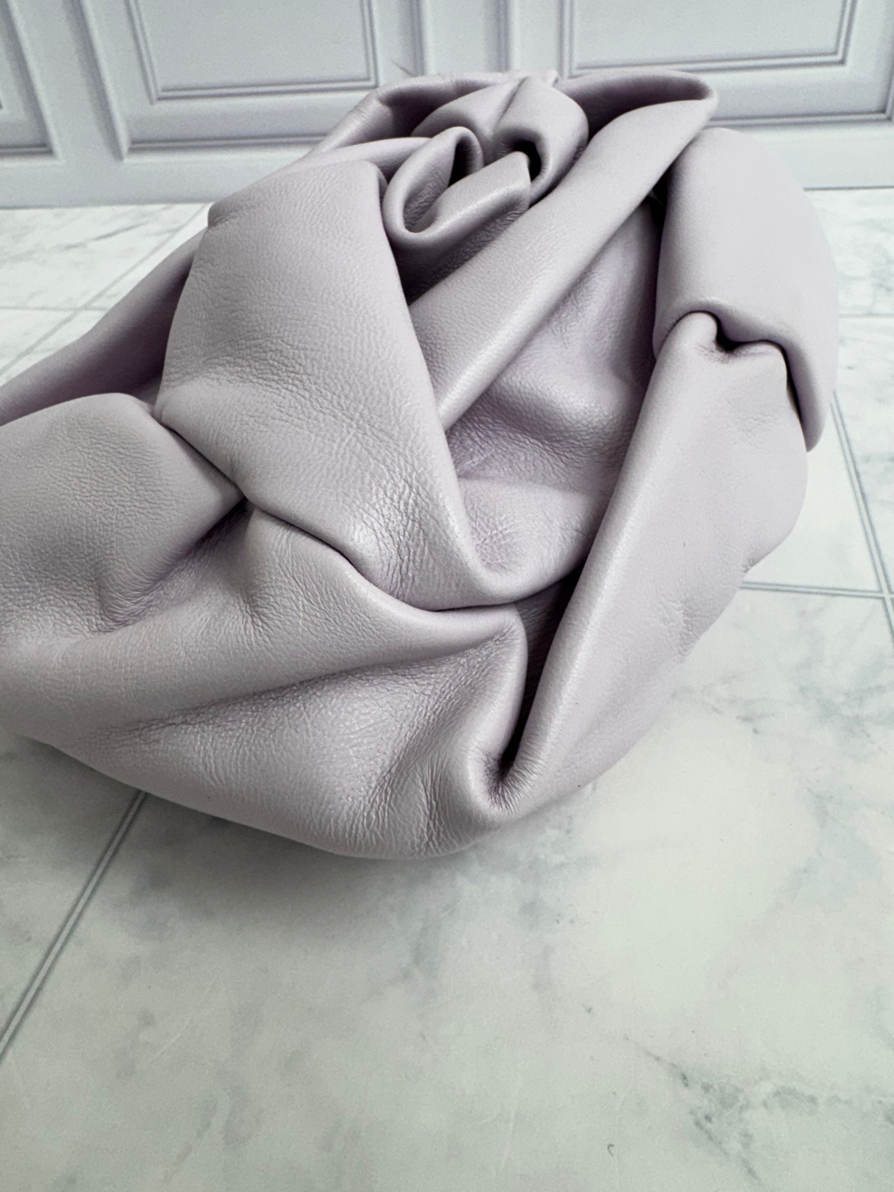 Burberry Light Purple Leather Rose Clutch