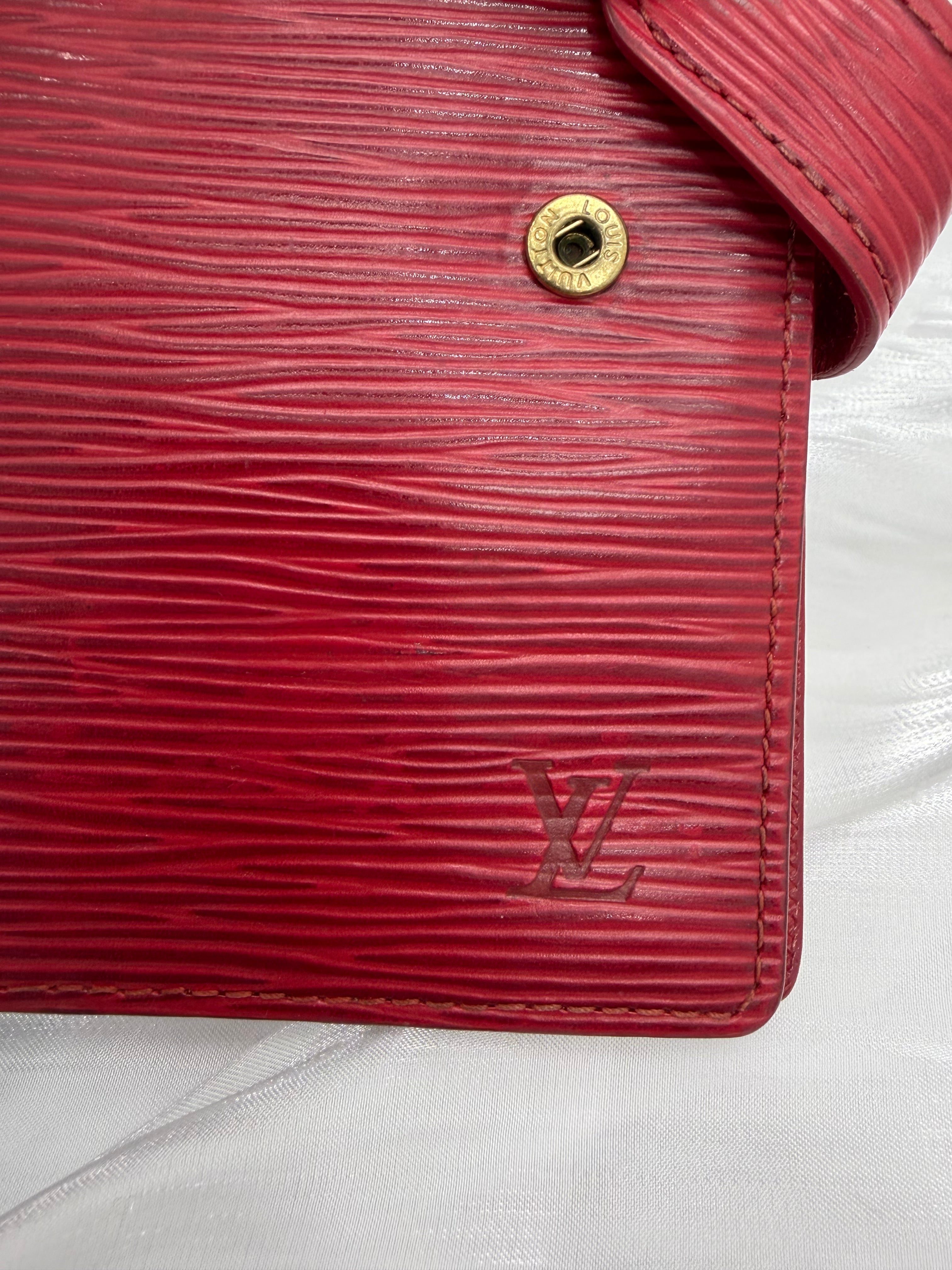 Louis Vuitton Red Epi Leather Passport Agenda PM