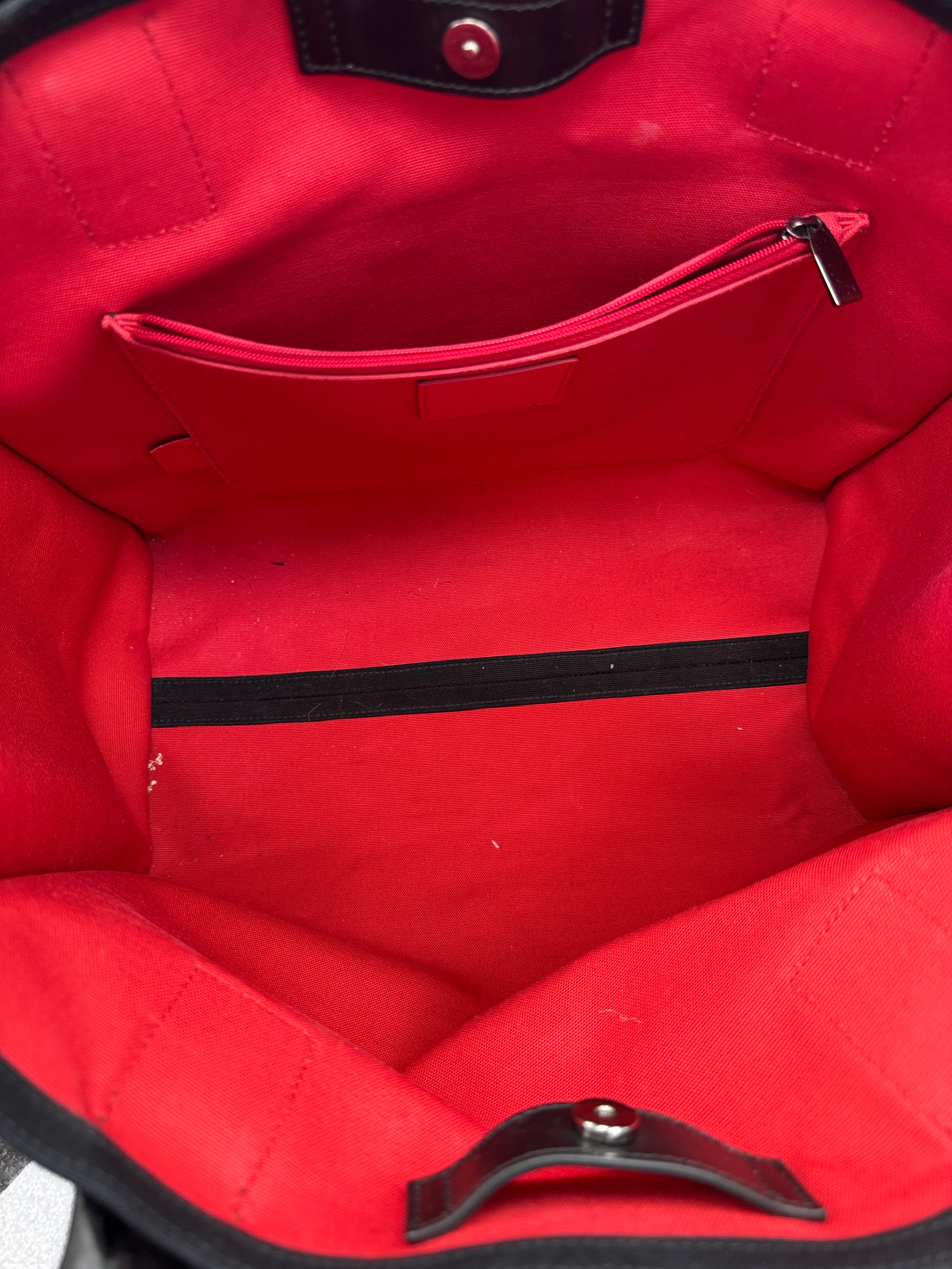 Christian Louboutin Black Canvas Large Tote Bag