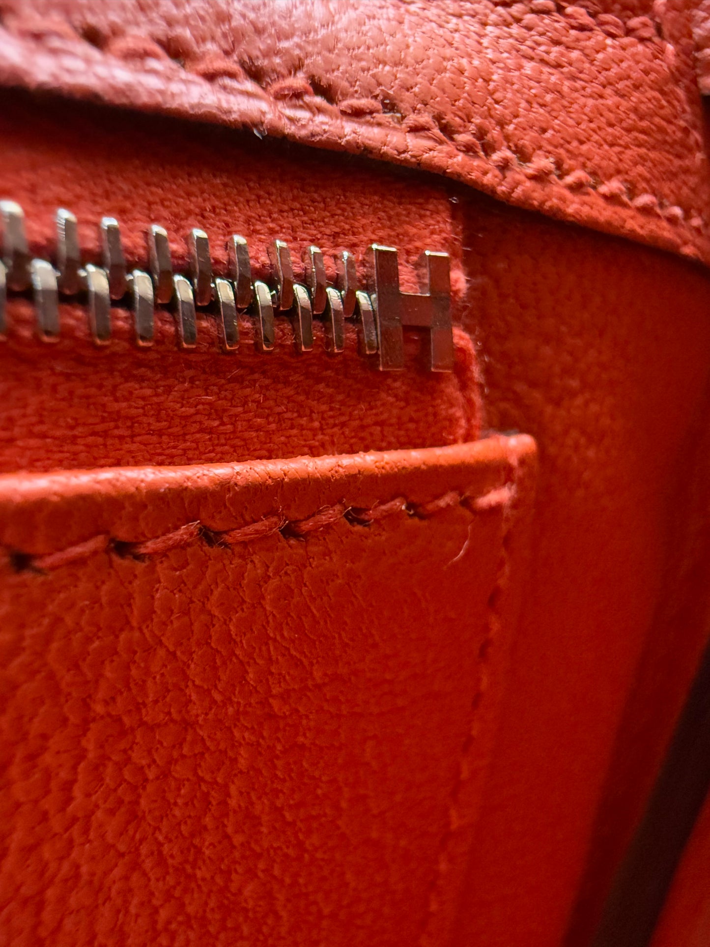 Hermes Orange Poppy Togo Leather Birkin 30 with Palladium Hardware