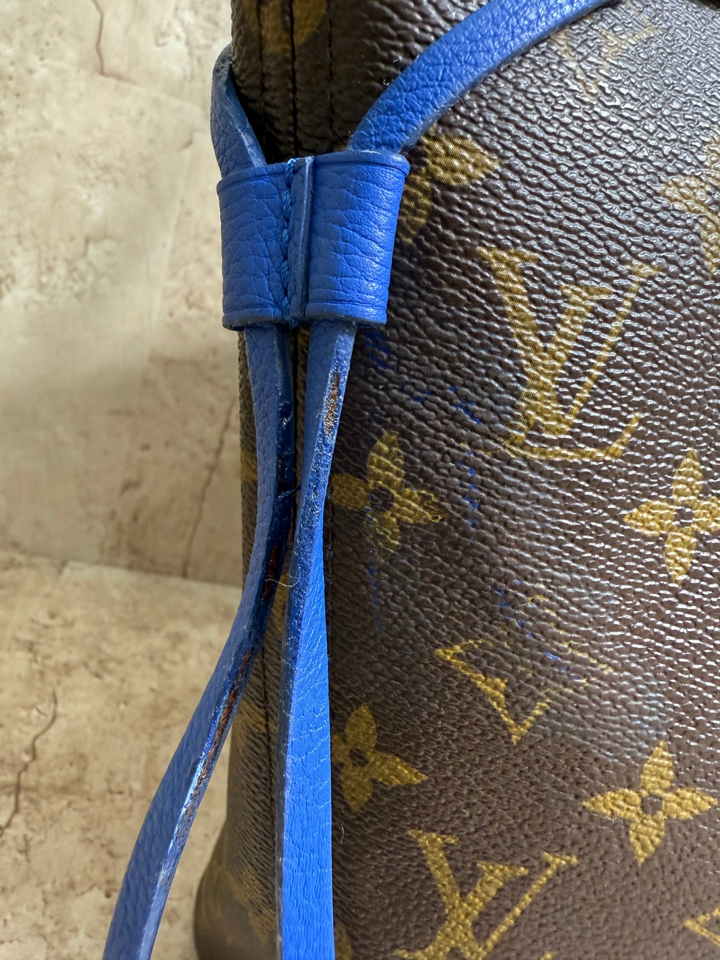 Louis Vuitton Limited Edition Blue Ikat Neverfull MM