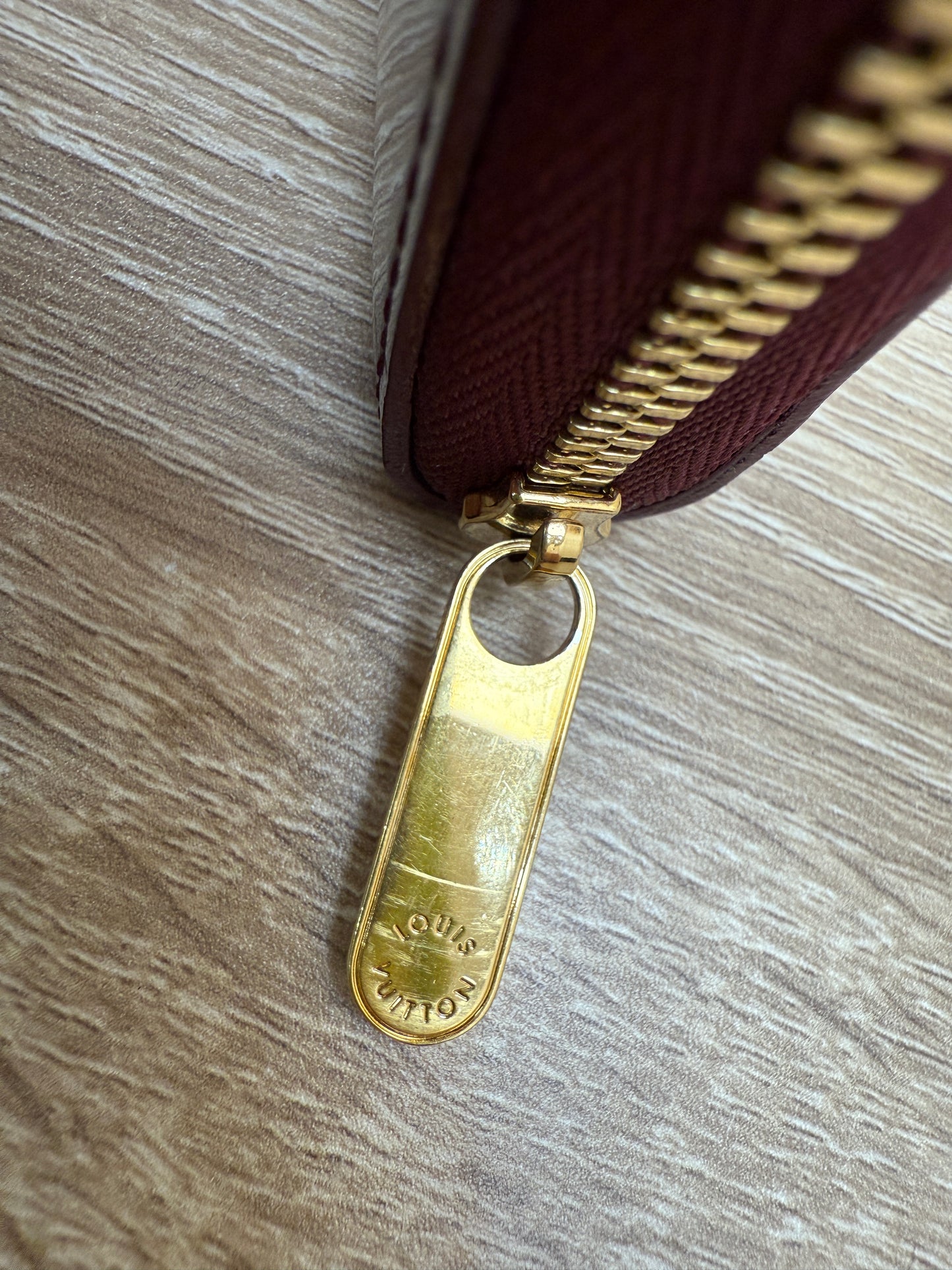 Louis Vuitton Burgundy Vernis Compact Zippy Wallet