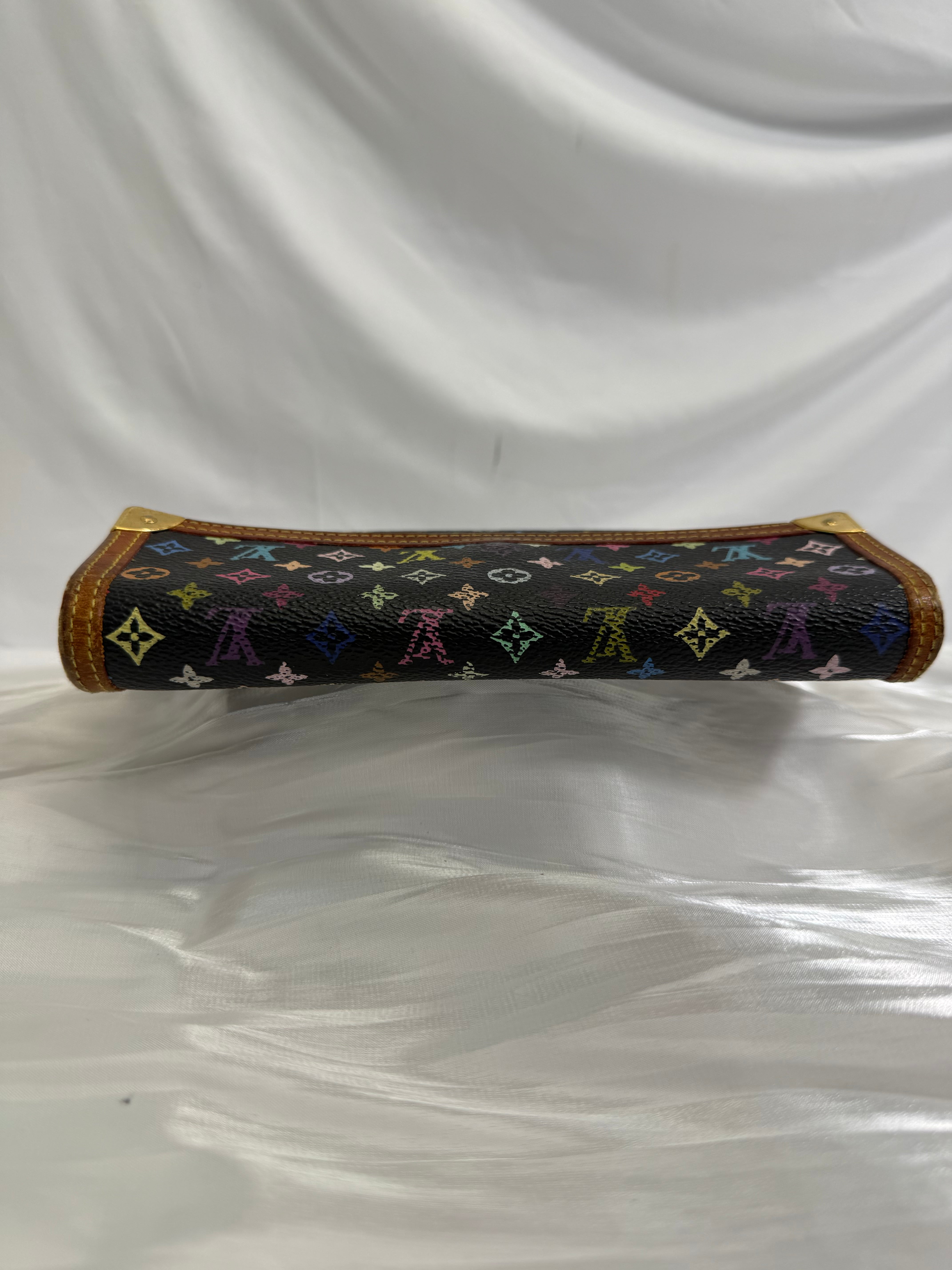 Louis Vuitton Monogram Black Multicolore International Wallet