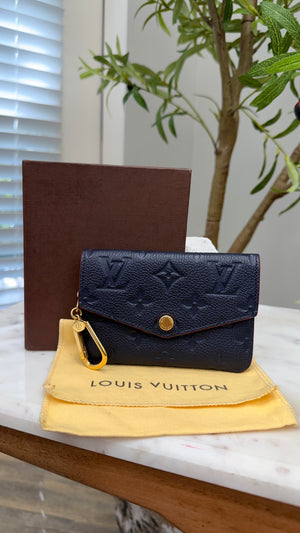*DONS DROP* Louis Vuitton Navy Blue Empreinte Key Pouch