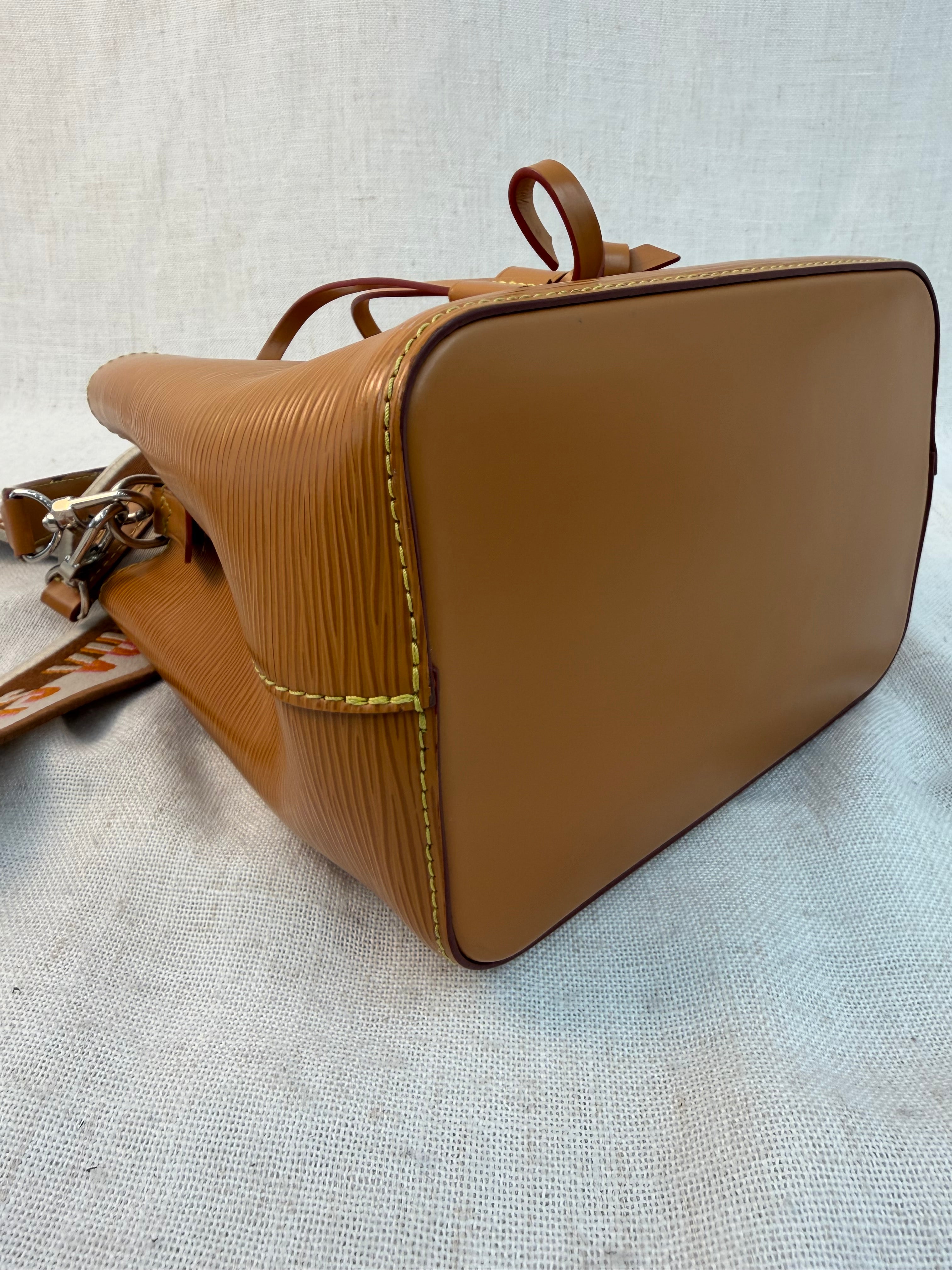 Louis Vuitton Cognac Epi Neo Noe BB Bucket Bag