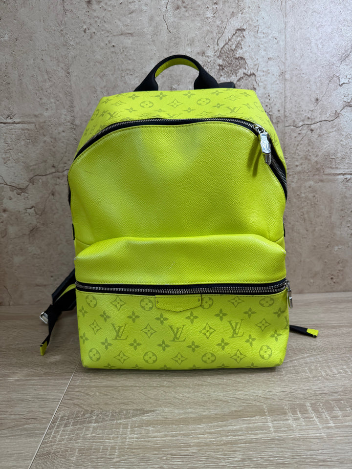 Louis Vuitton Yellow Taiga Monogram Discovery Backpack