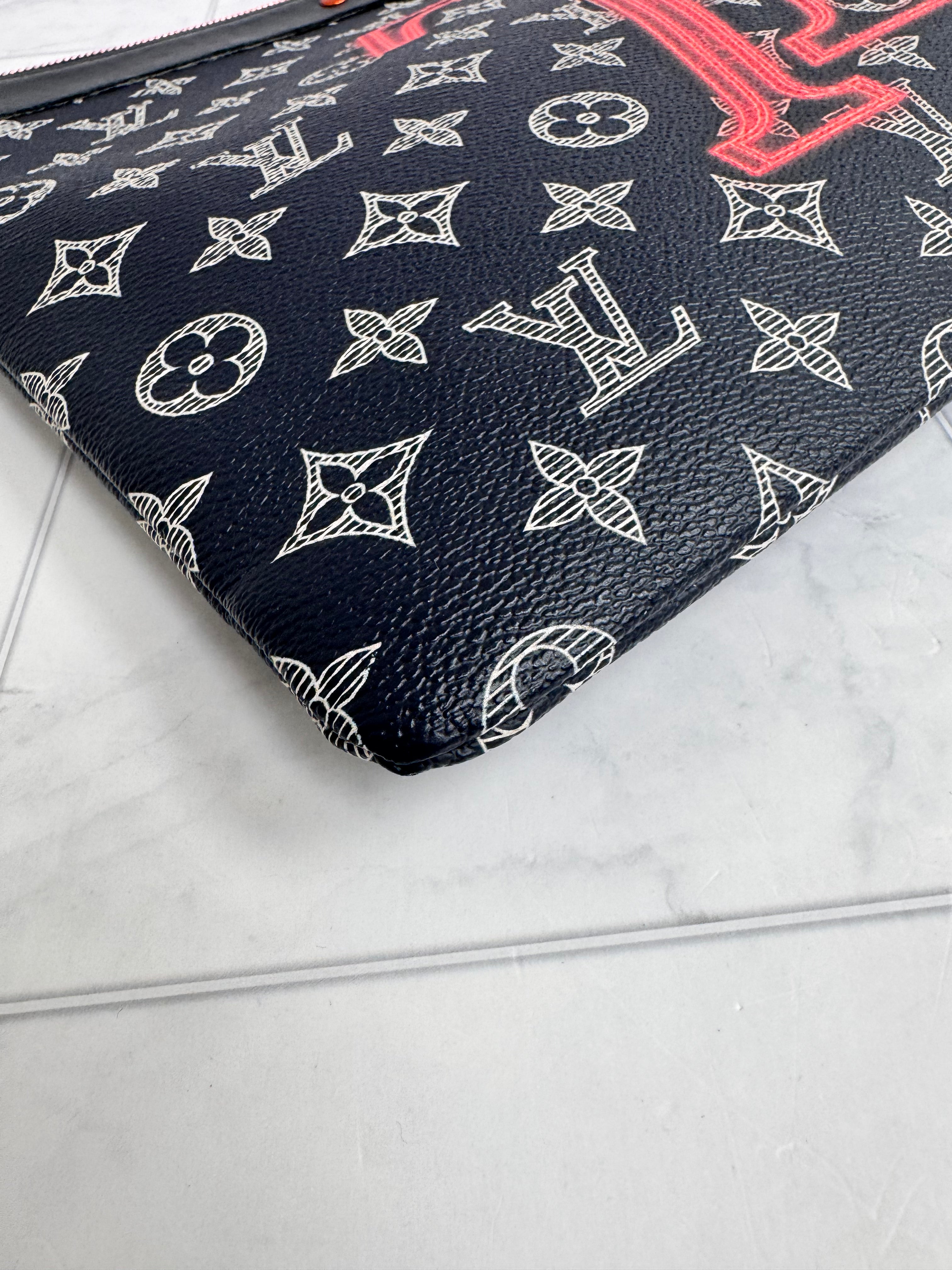 Louis Vuitton Navy Blue Monogram Upside Down Pochette Apollo GM