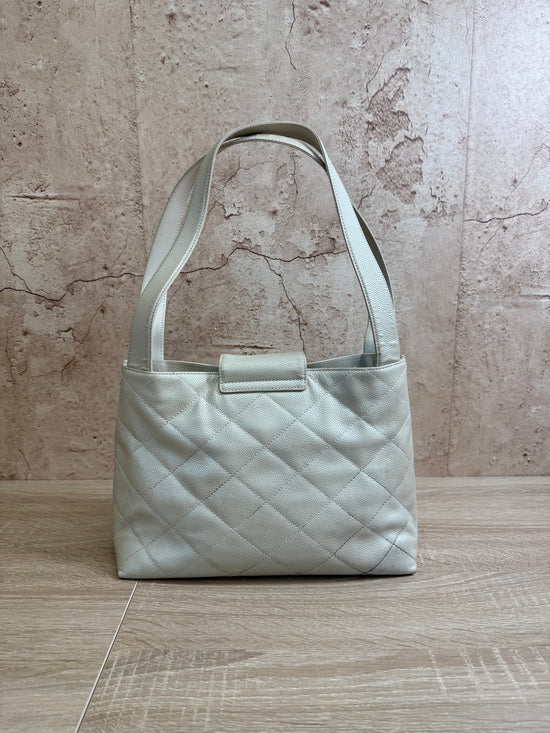 Chanel Pearl Quilted Caviar Shoulder Bag