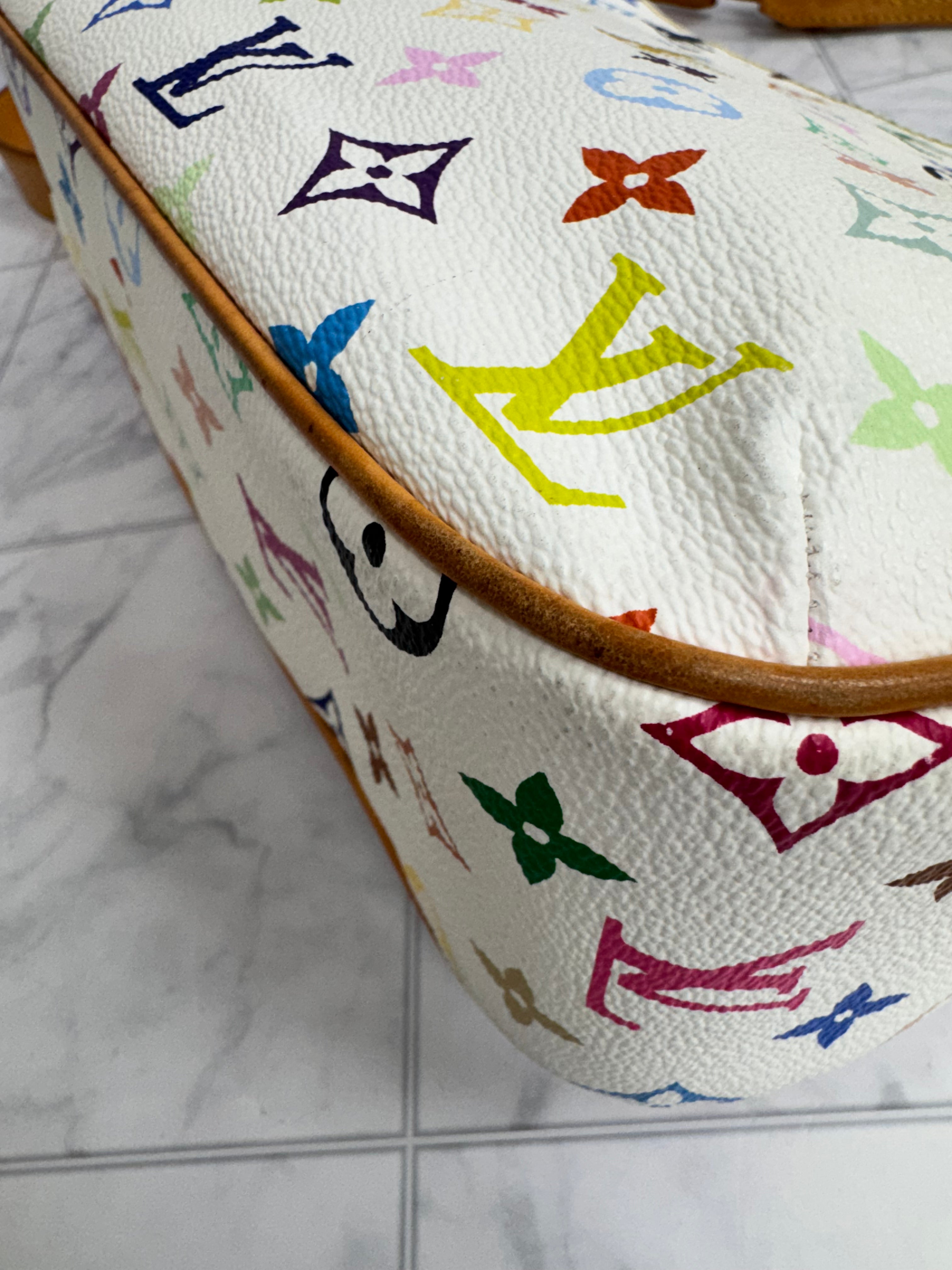 Louis Vuitton White Multicolor Monogram Lodge Handbag GM