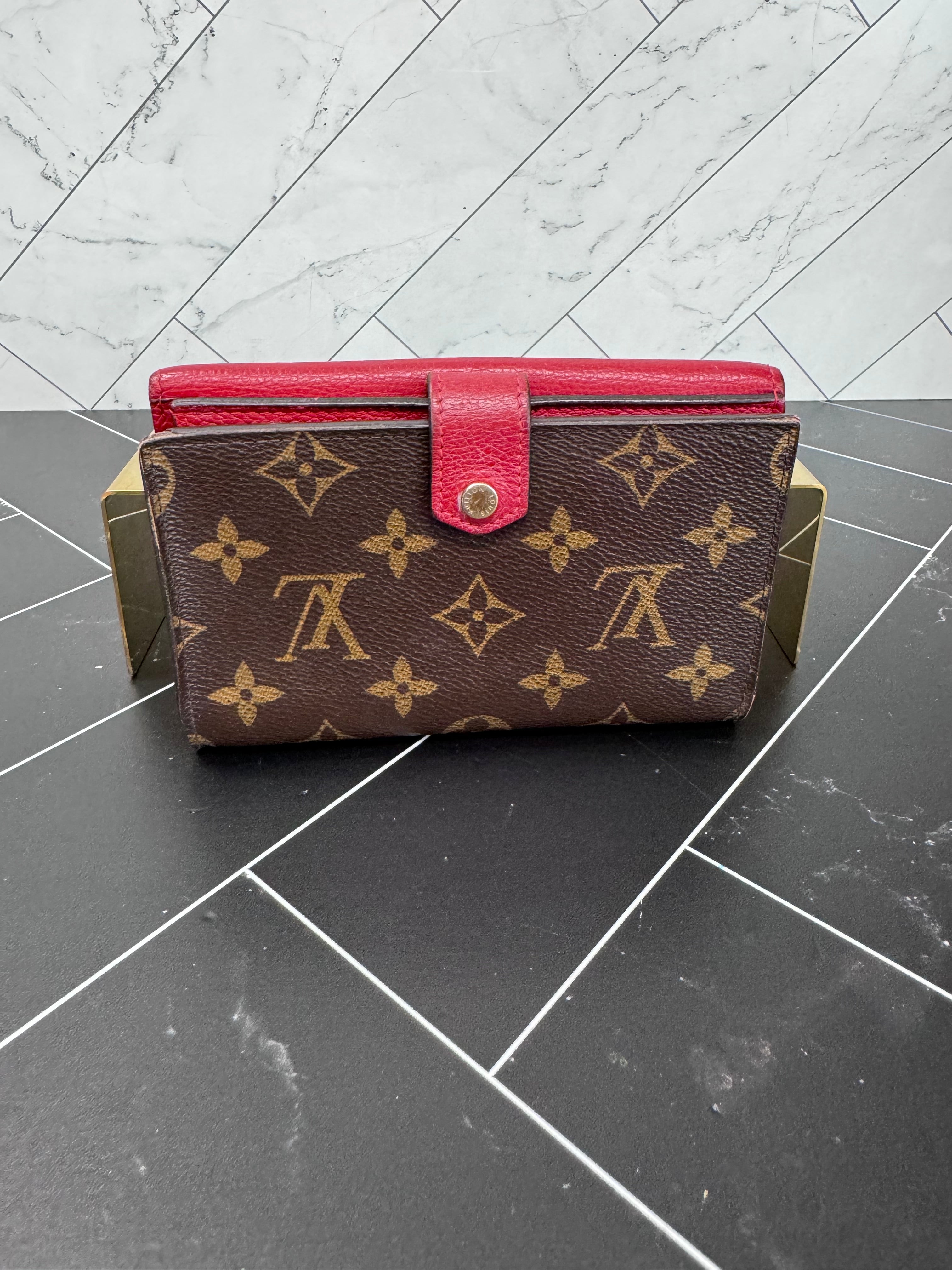 Louis Vuitton Monogram & Red Pallas Wallet