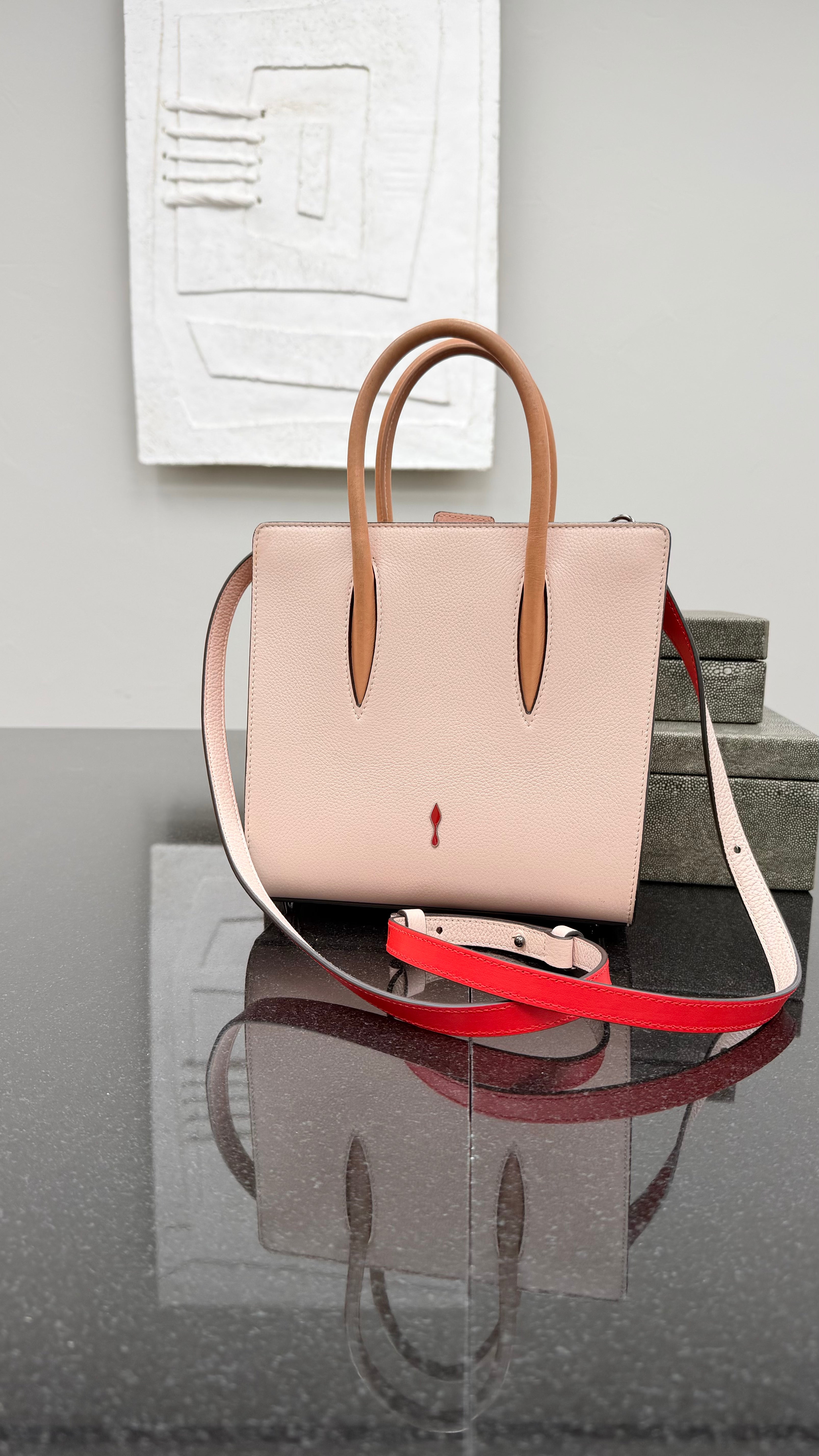 *DONS DROP* Christian Louboutin Pale Pink Leather Small Paloma Tote