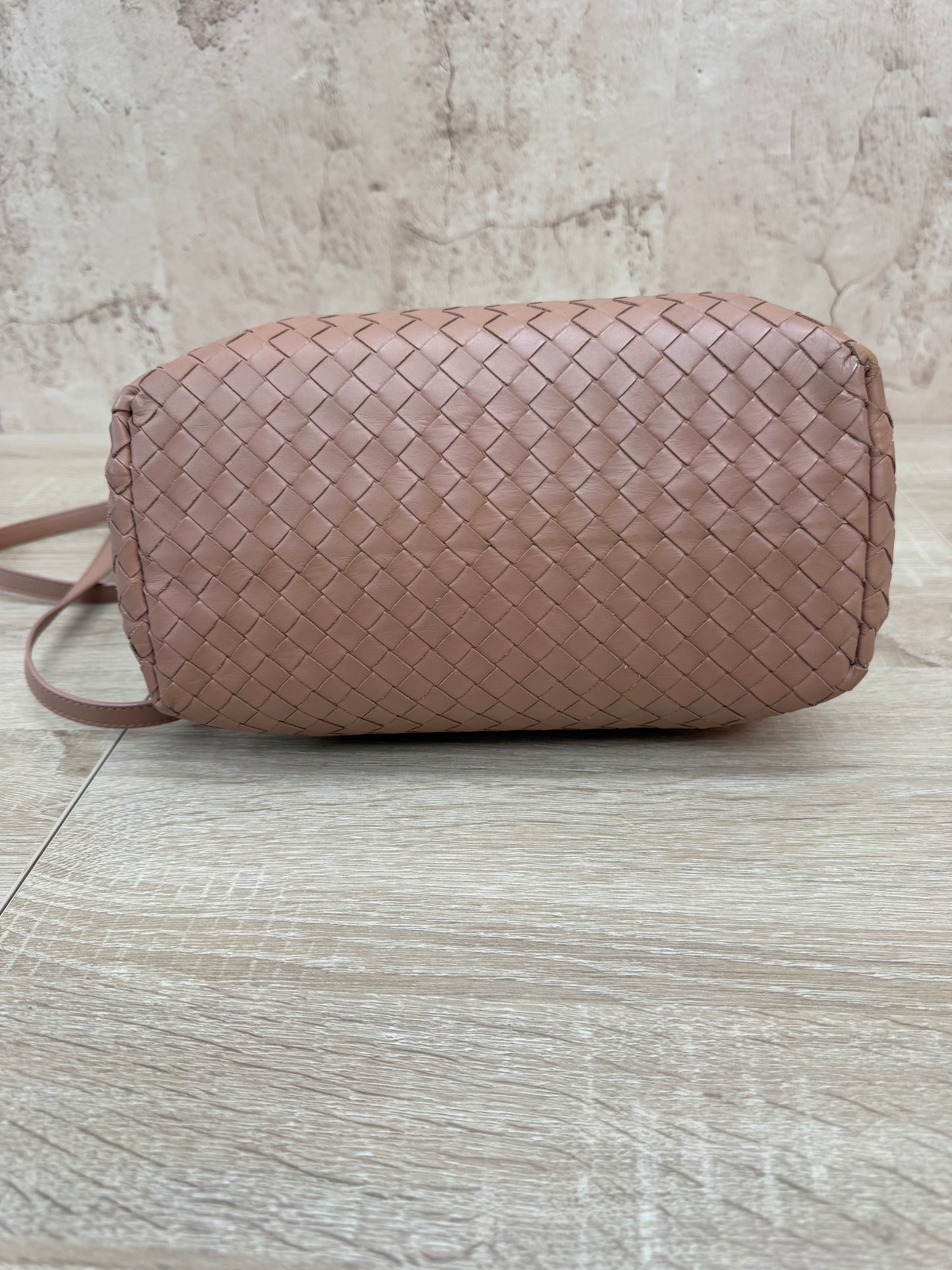 Bottega Veneta Mauve Intrecciato Leather Mini Rome Crossbody Bag