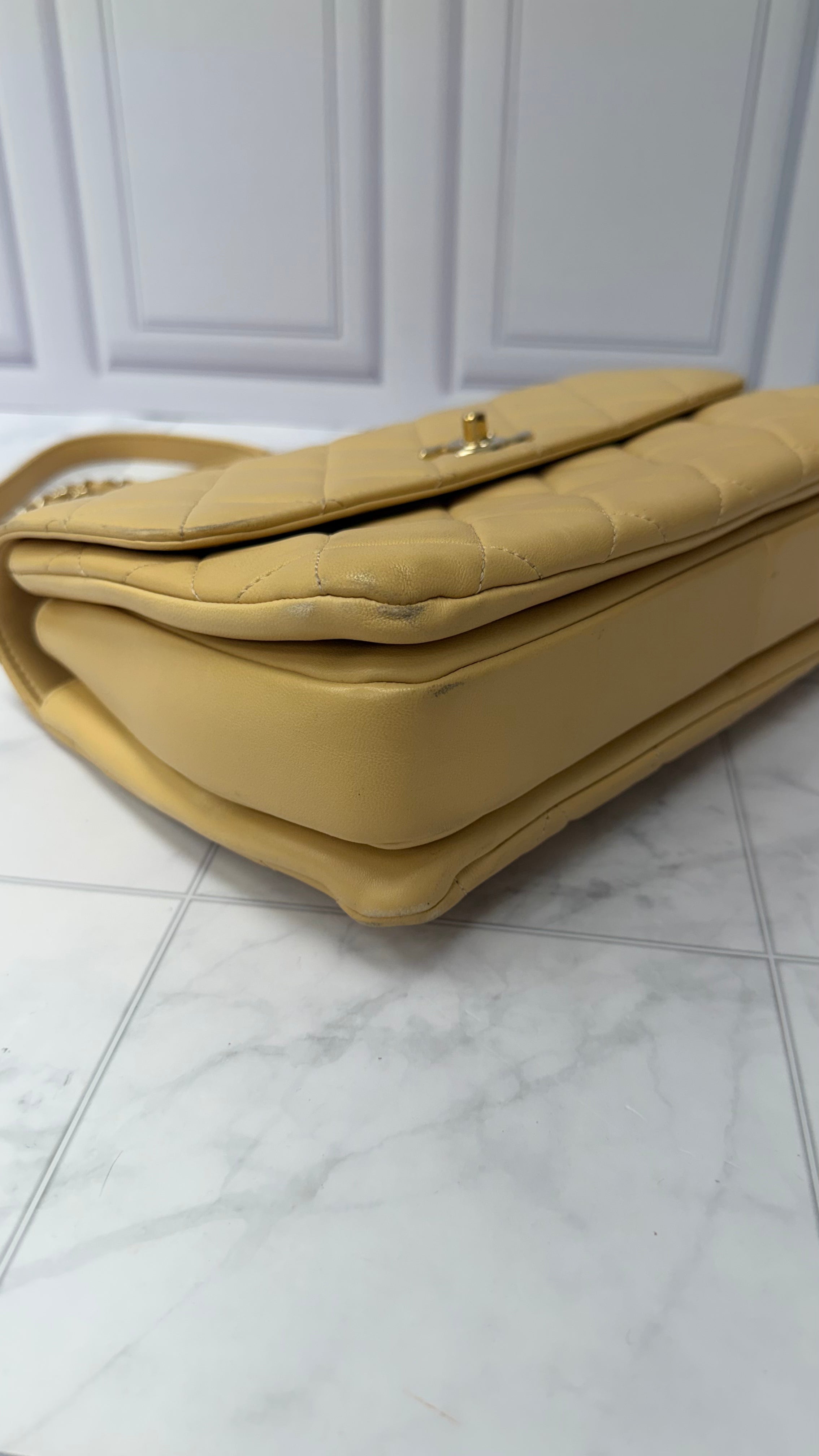 *DONS DROP* Chanel Nude Quilted lambskin Leather Medium Trendy CC Flap Bag
