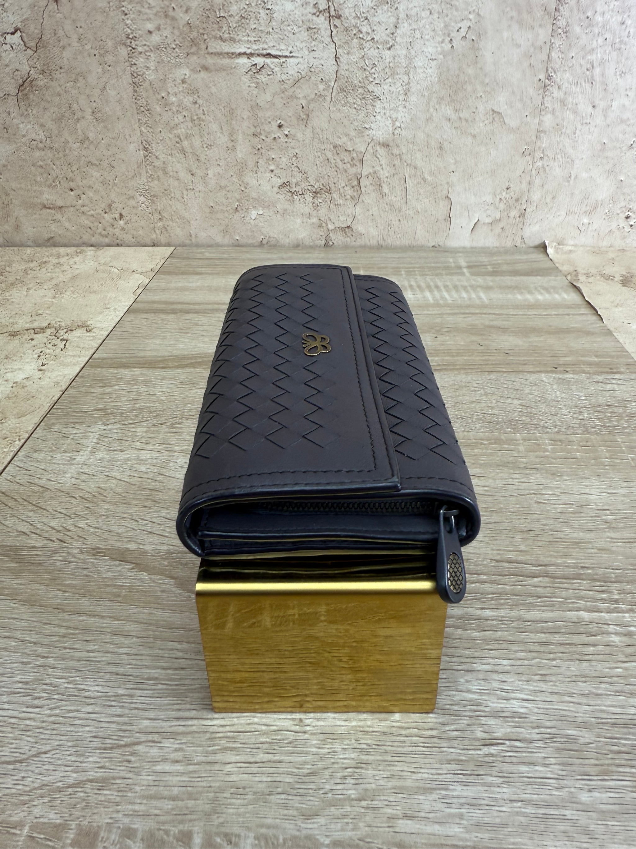 Bottega Veneta Brown Leather Long Wallet