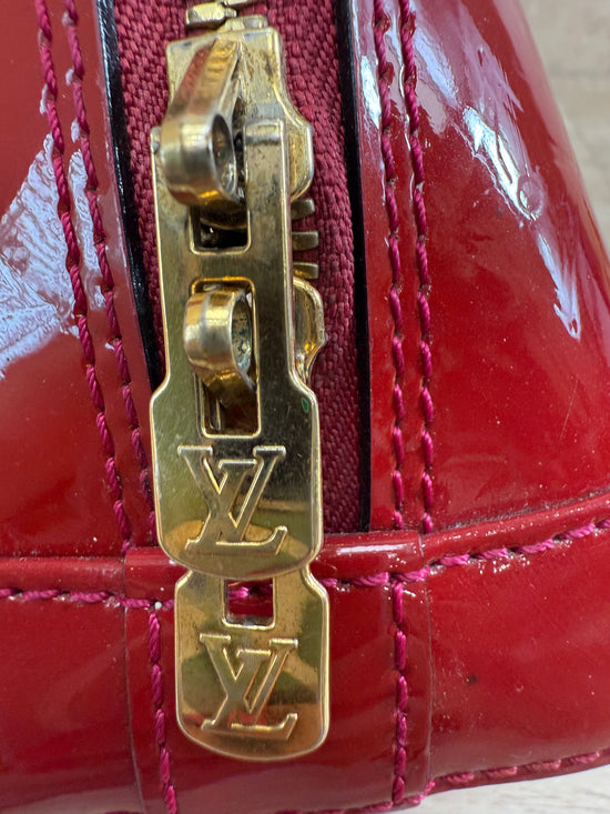 Louis Vuitton Red Vernis Patent Leather Alma BB