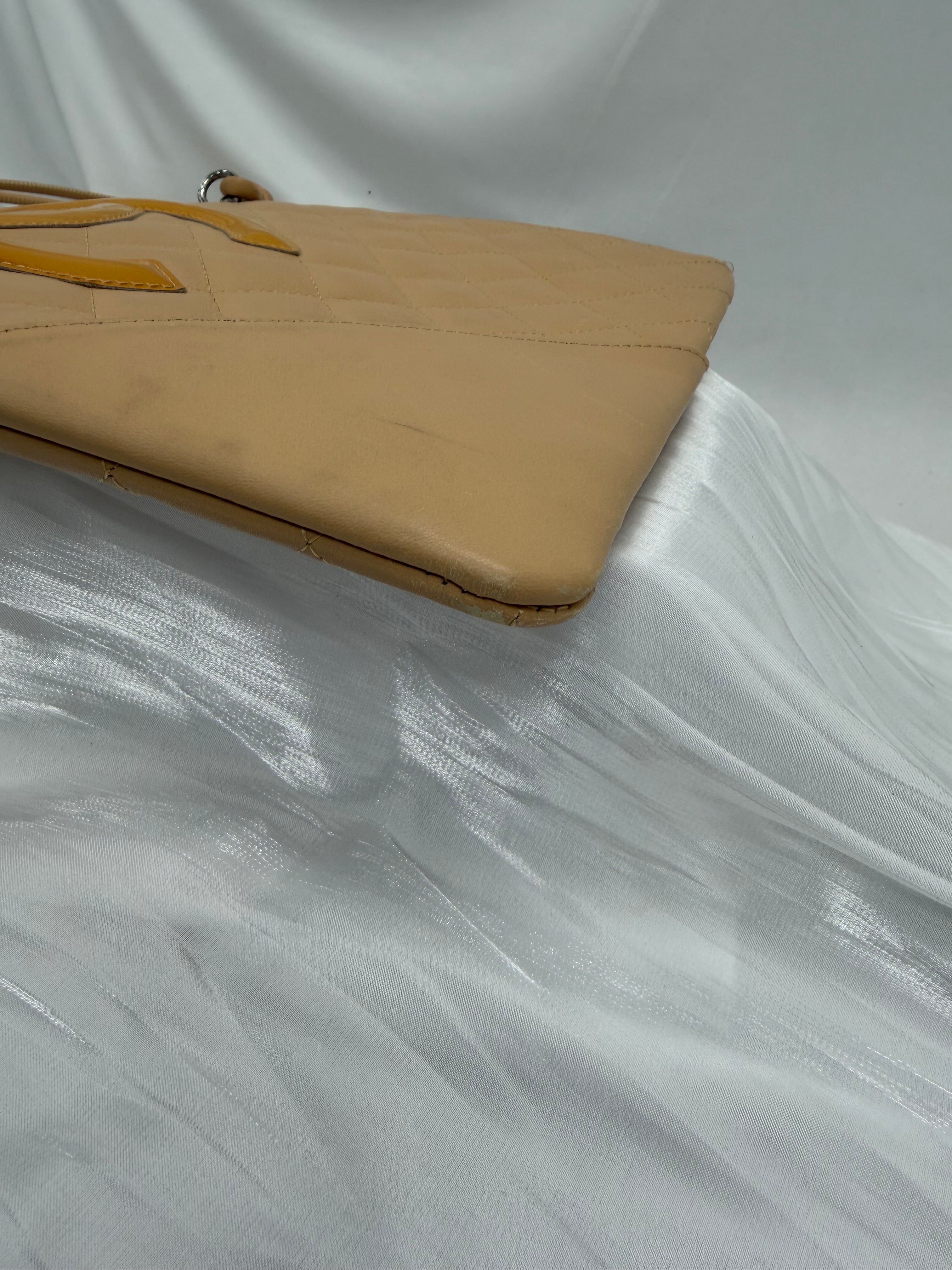 Chanel Beige Quilted Calfskin Cambon Crossbody