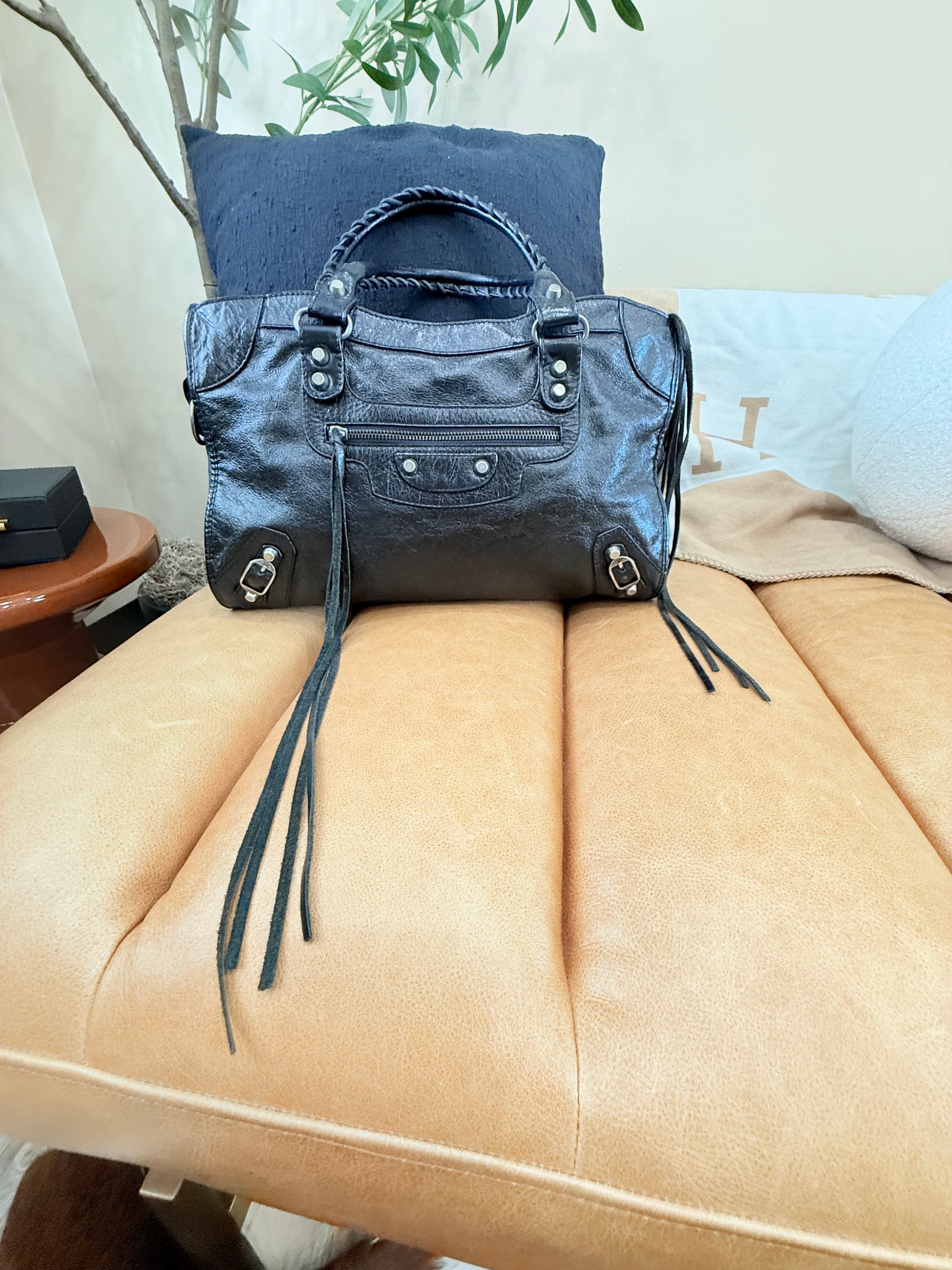 Balenciaga Black Medium Le City Handbag