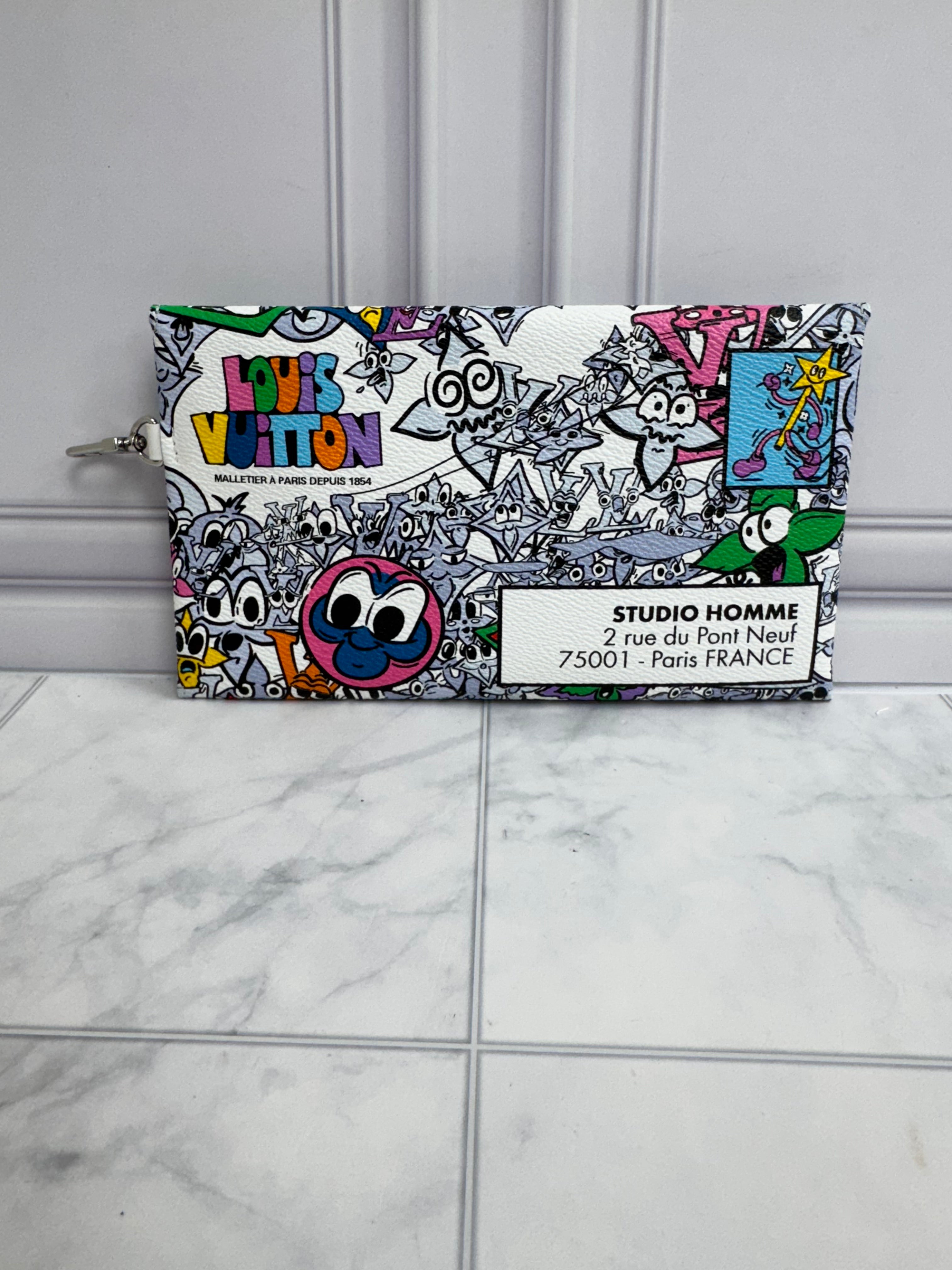 LIKE NEW - Louis Vuitton Multicolor Monogram Comics Medium Envelope Pouch