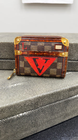 Louis Vuitton Damier Ebene Time Trunk Compact Zippy Wallet