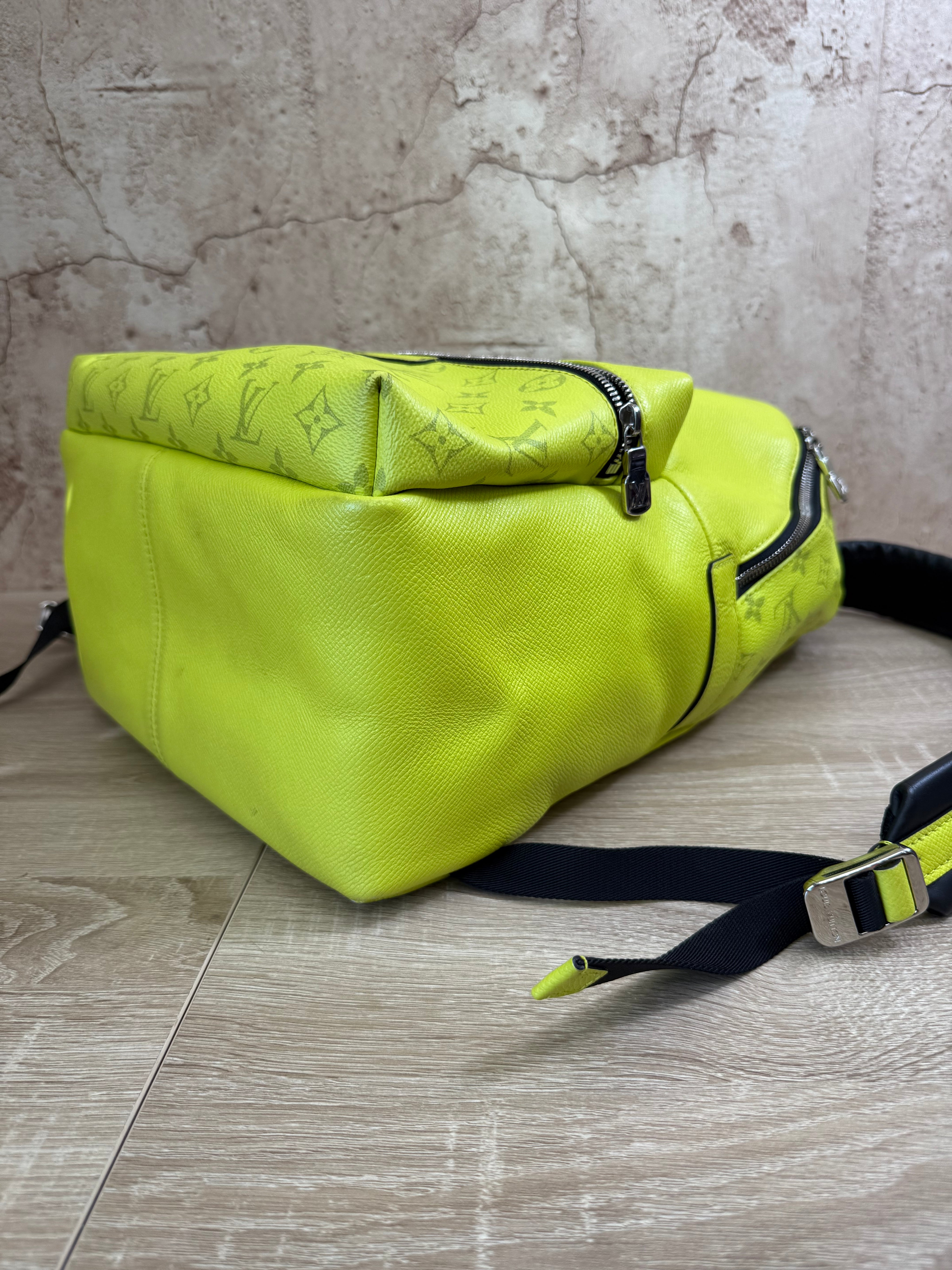 Louis Vuitton Yellow Taiga Monogram Discovery Backpack