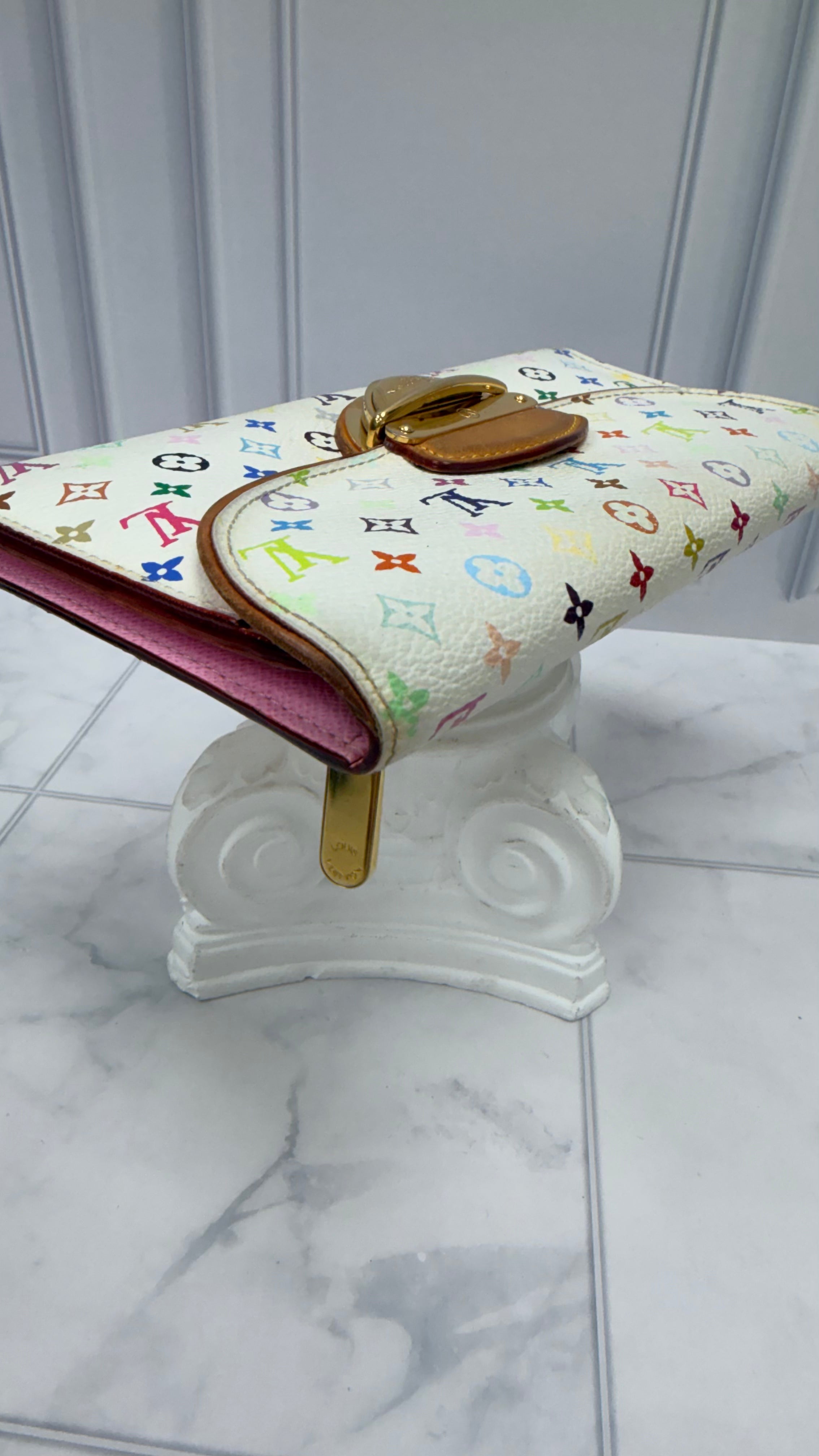 Louis Vuitton White Multicolor Monogram Eugenie Wallet