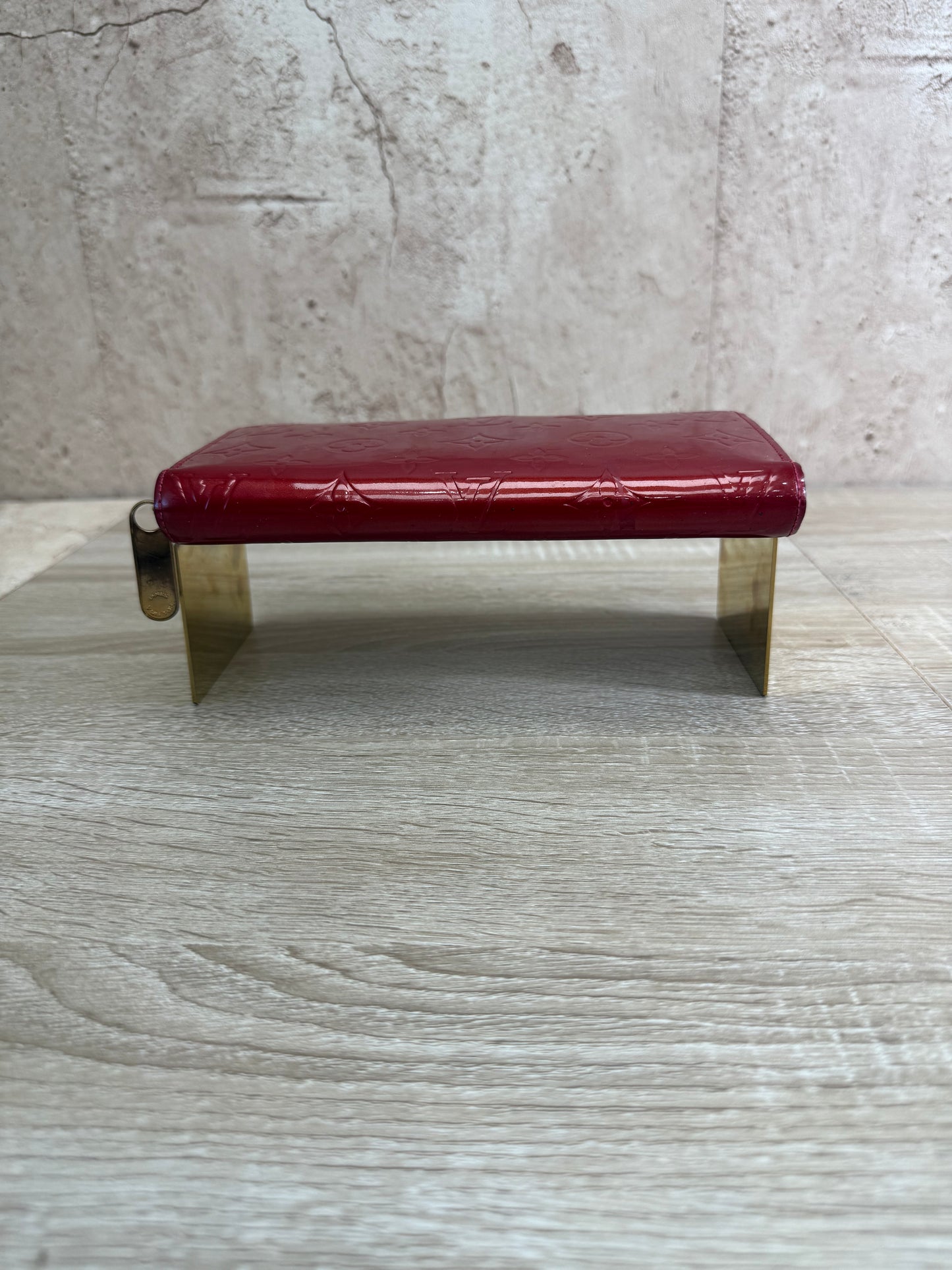 Louis Vuitton Red Vernis Zippy Wallet