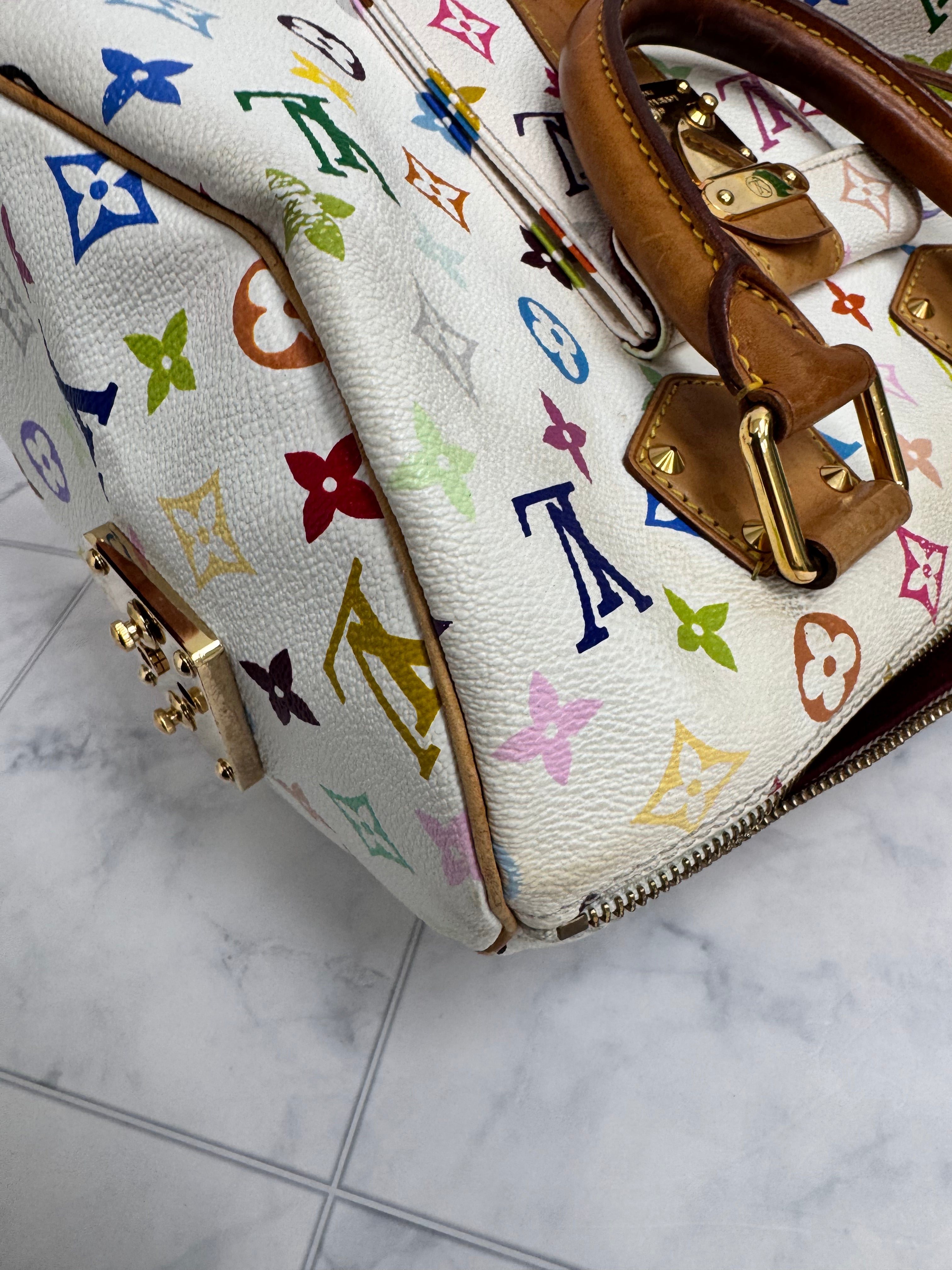 *DONS DROP* Louis Vuitton White Multicolor Monogram Speedy 30