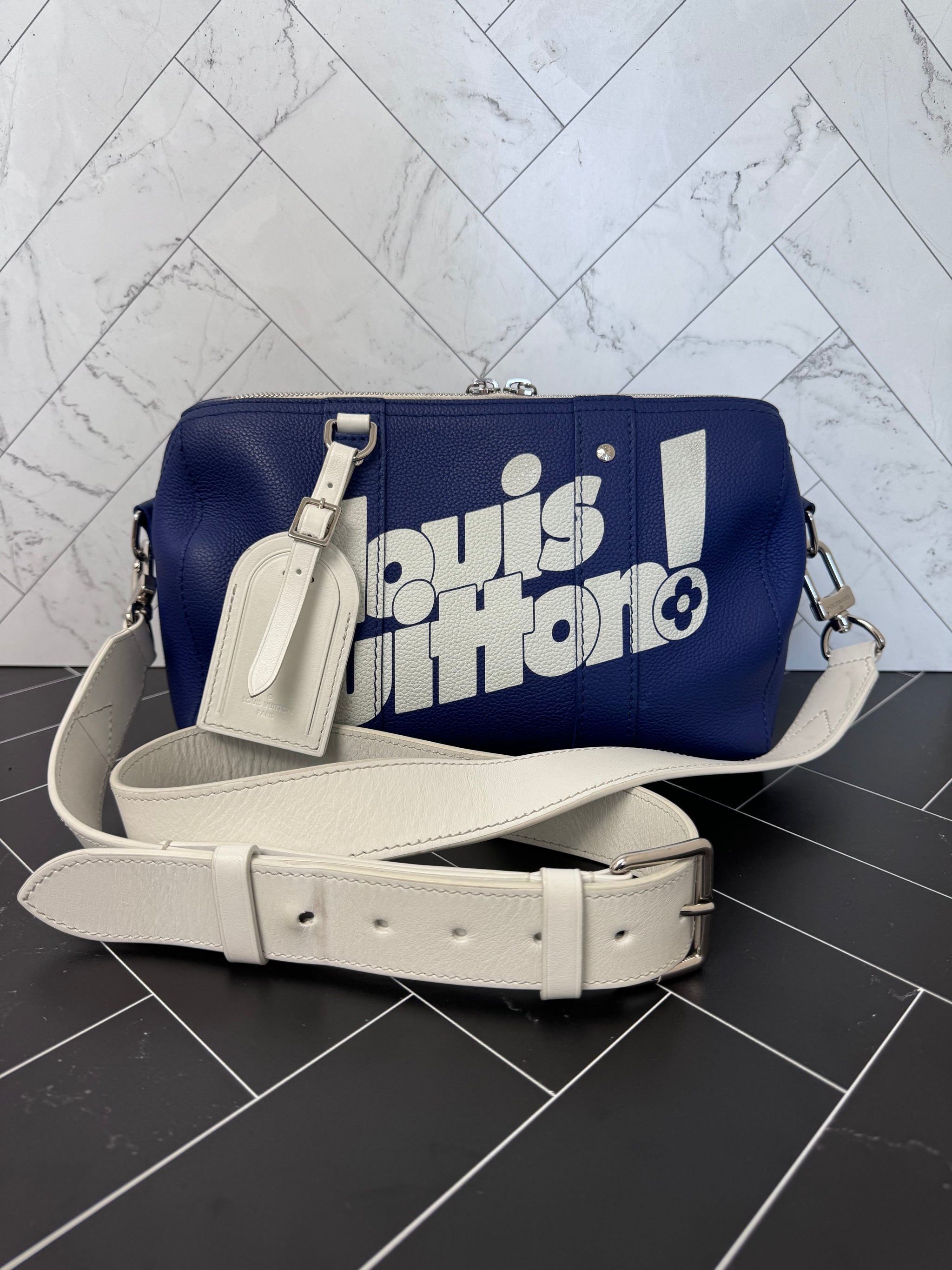 Louis Vuitton Abloh Blue 2021 Virgil City Keepall