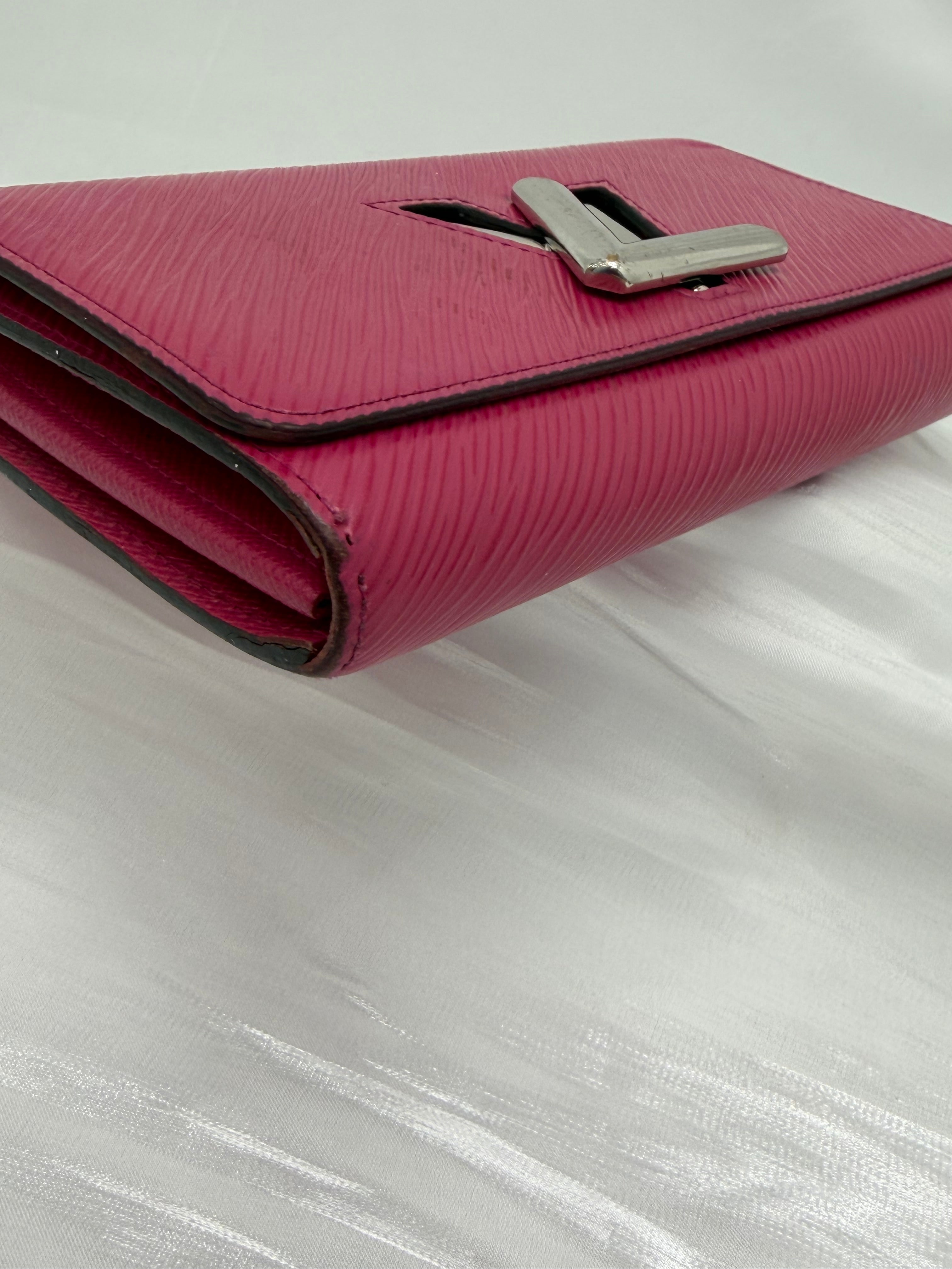 Louis Vuitton Pink Epi Twist Sarah Wallet