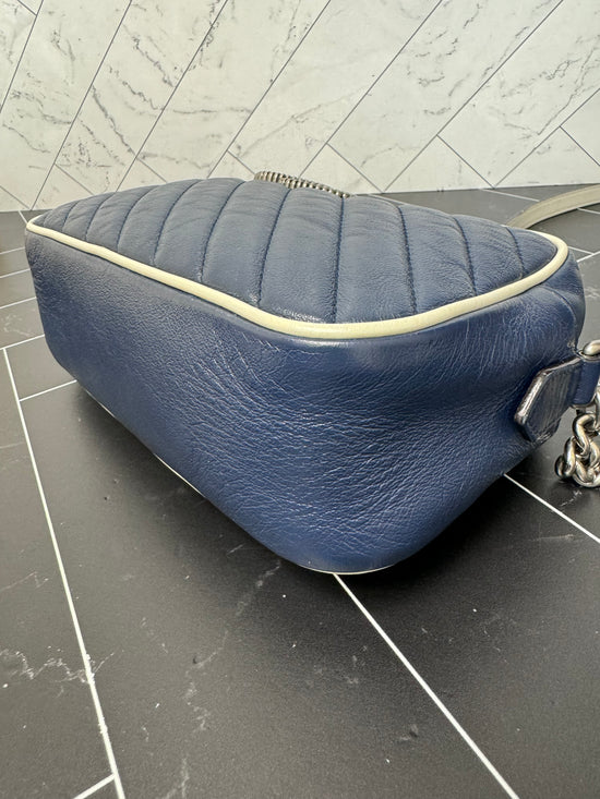 Gucci Navy Blue Marmont Camera Bag Crossbody