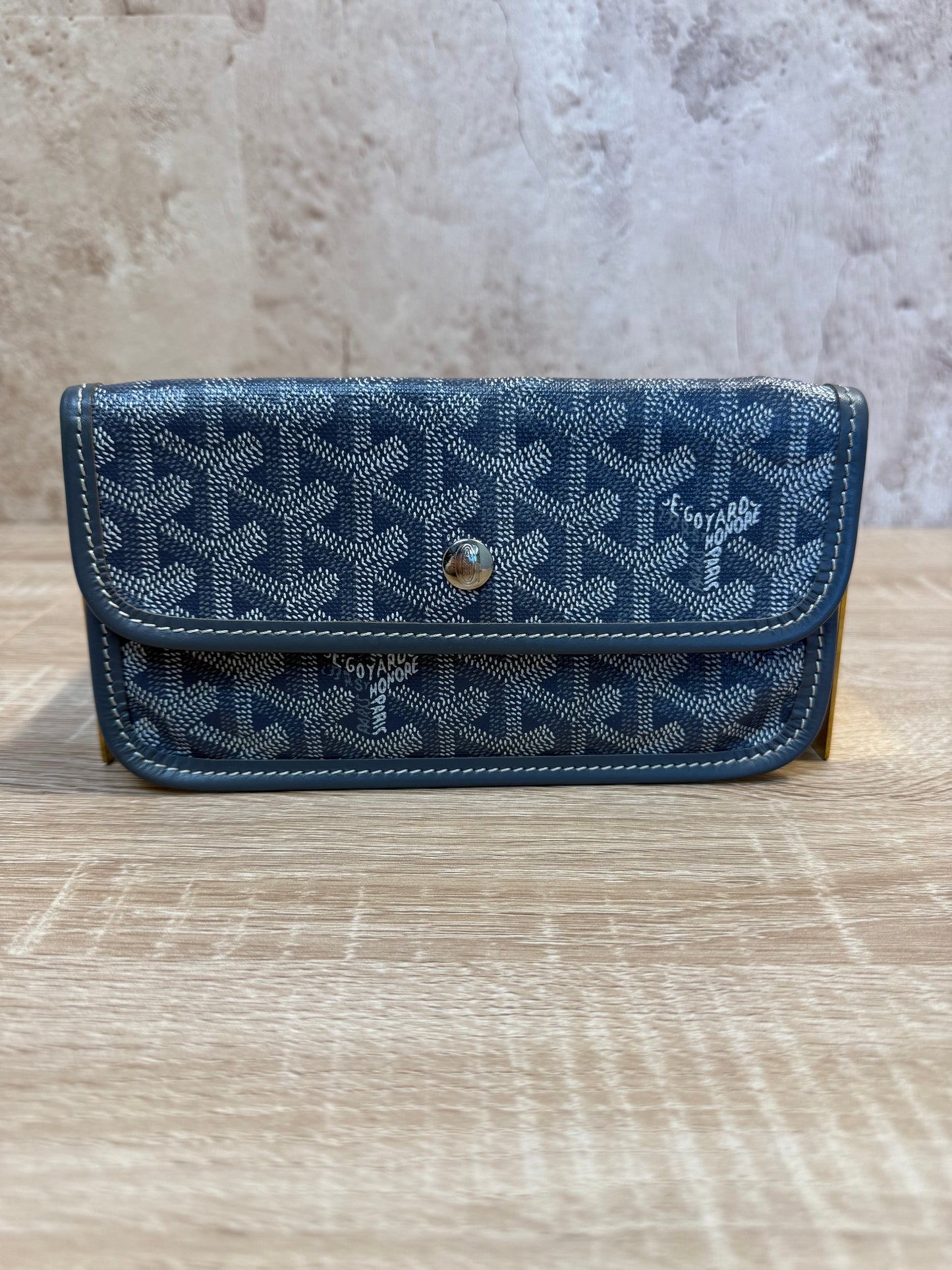 Goyard Grey Goyardine Leather Pouch