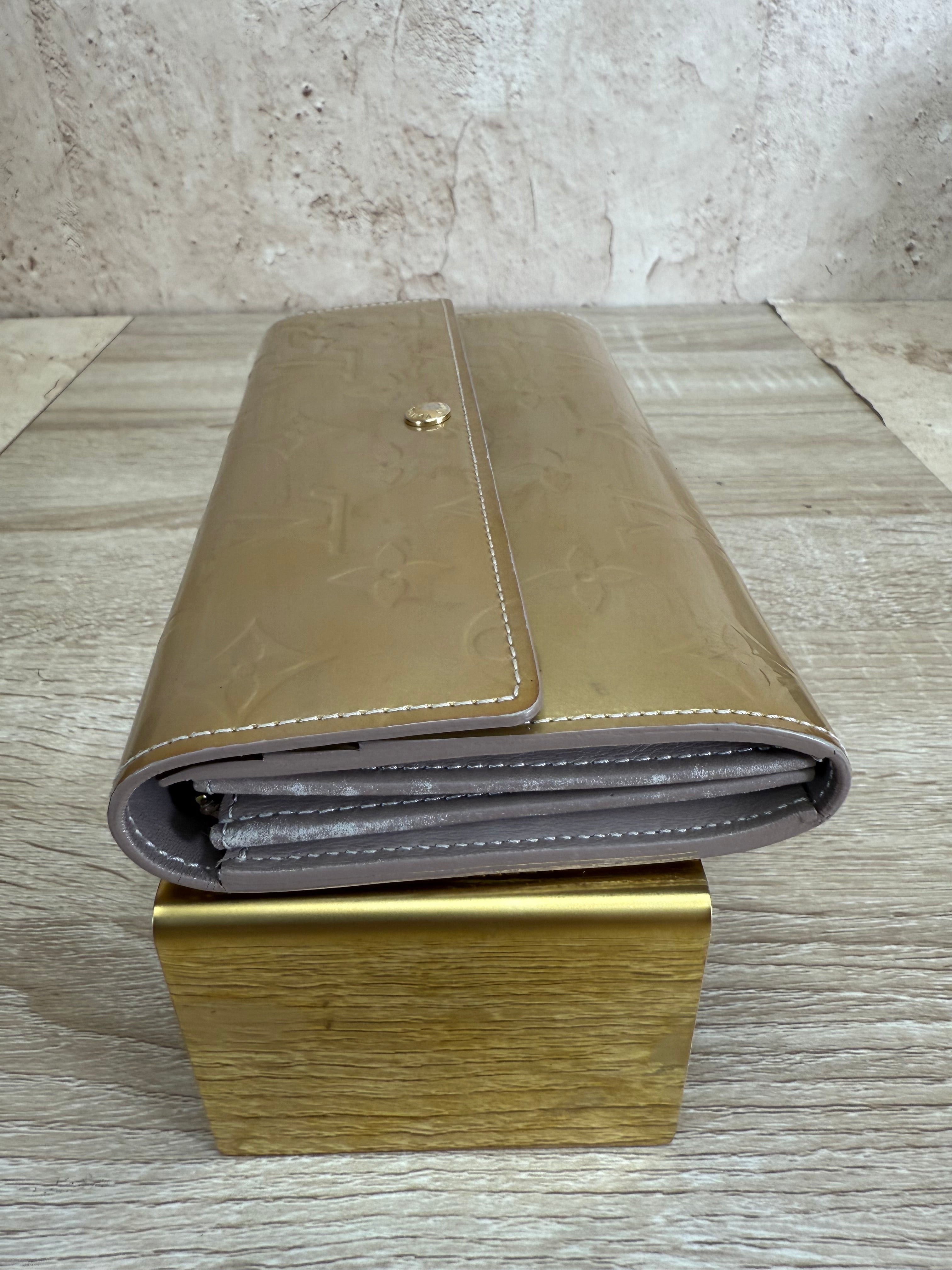 Louis Vuitton Gold Vernis Sarah Wallet