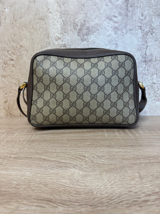 Gucci Vintage Coated Canvas Sherry Line Crossbody Bag