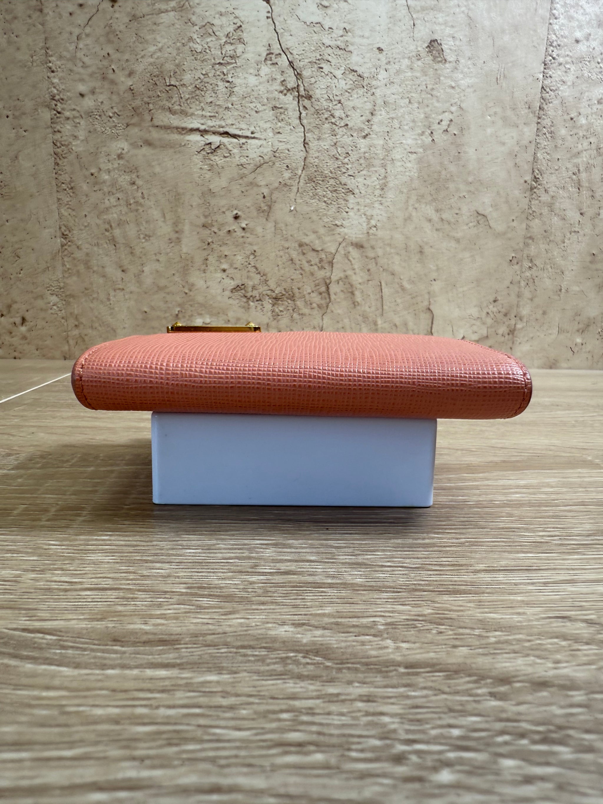 Fendi Pink Leather Card Case